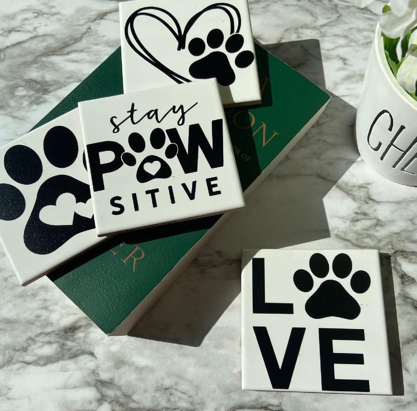 Perfect for indoors and out, this 4 piece tile coaster set is just the right finishing touch to any pet lover’s home! Get yours today
https://www.encydesigns.com/product-page/stay-pawsitive-tile-coasters
#staypawsitive #tilecoasters #ilovemydog #shopsmallbusiness #nebusiness #giftideas #dogmom #get #ready #for #GetReadyForSpring