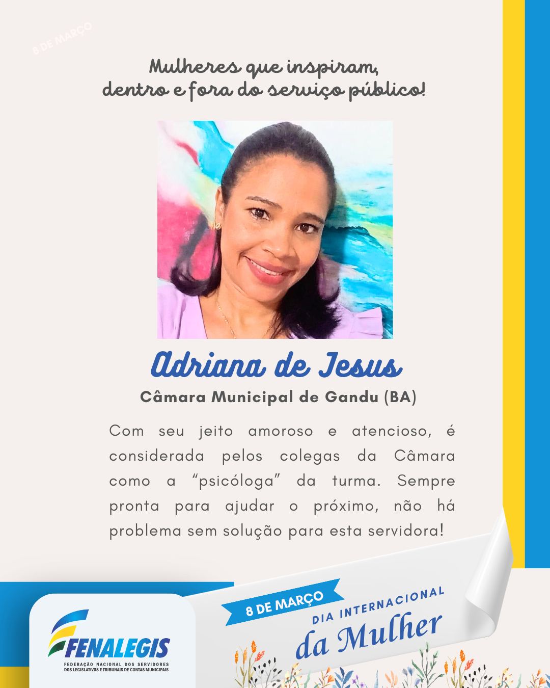 Parabéns a todas as mulheres que são o ombro amigo!
✨🤝🫂
#diadamulher #mulheresqueinspiram #servidopública #fenalegis #gandu #amizade