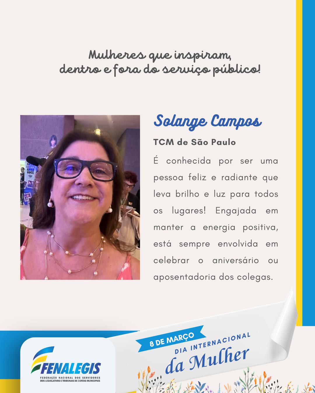 Parabéns a todas as mulheres que conseguem transformar o ambiente de trabalho em um espaço mais humanizado, acolhedor e alegre!
✨🎉👏
#diadamulher #mulheresqueinspiram #fenalegis #tcmsp #servidorapública #amizade