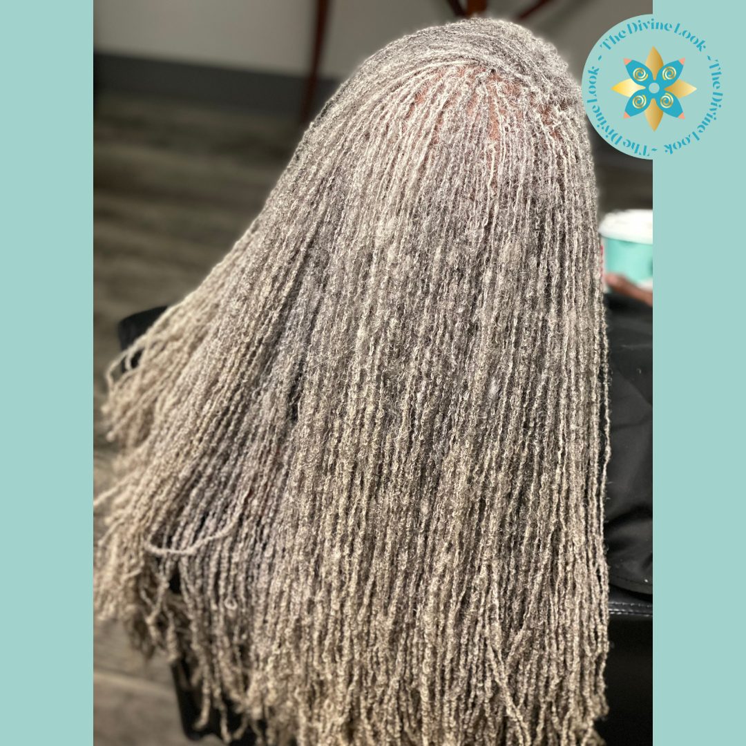 Just had another amazing session at #TheDivineLook. Their passion for locs and client education really shines through! 🌟 #SisterlocksJourney #ExpertStylists