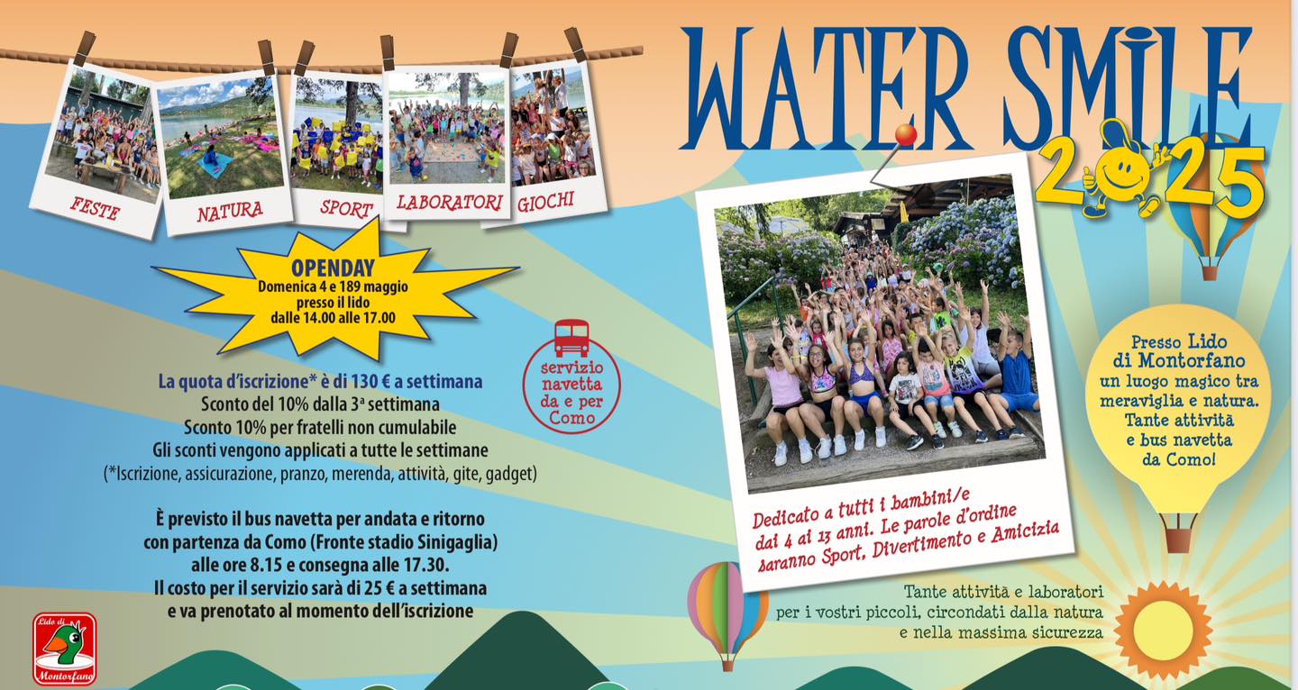 💛WATERSMILE 2025💙
Ci siamo..
Pronti per questa nuova avventura..!!
Accompagnamo i vostri Piccoli dal 2009 con esperienze ed attività uniche in luoghi magici immersi nella natura..!!
OPENDAY DOMENICA 4 e 18 MAGGIO
Iscrizioni aperte..☺️
Andate sul sito
www.watersmile.it
#friendship #tiroconarco #family #forest #beautiful #laboratori #swimm #lido #water #summercamp #holiday #rugby #sun #merenda #top #cioccolato #biscotti #kayak #openday #sport #lake #lakecomo