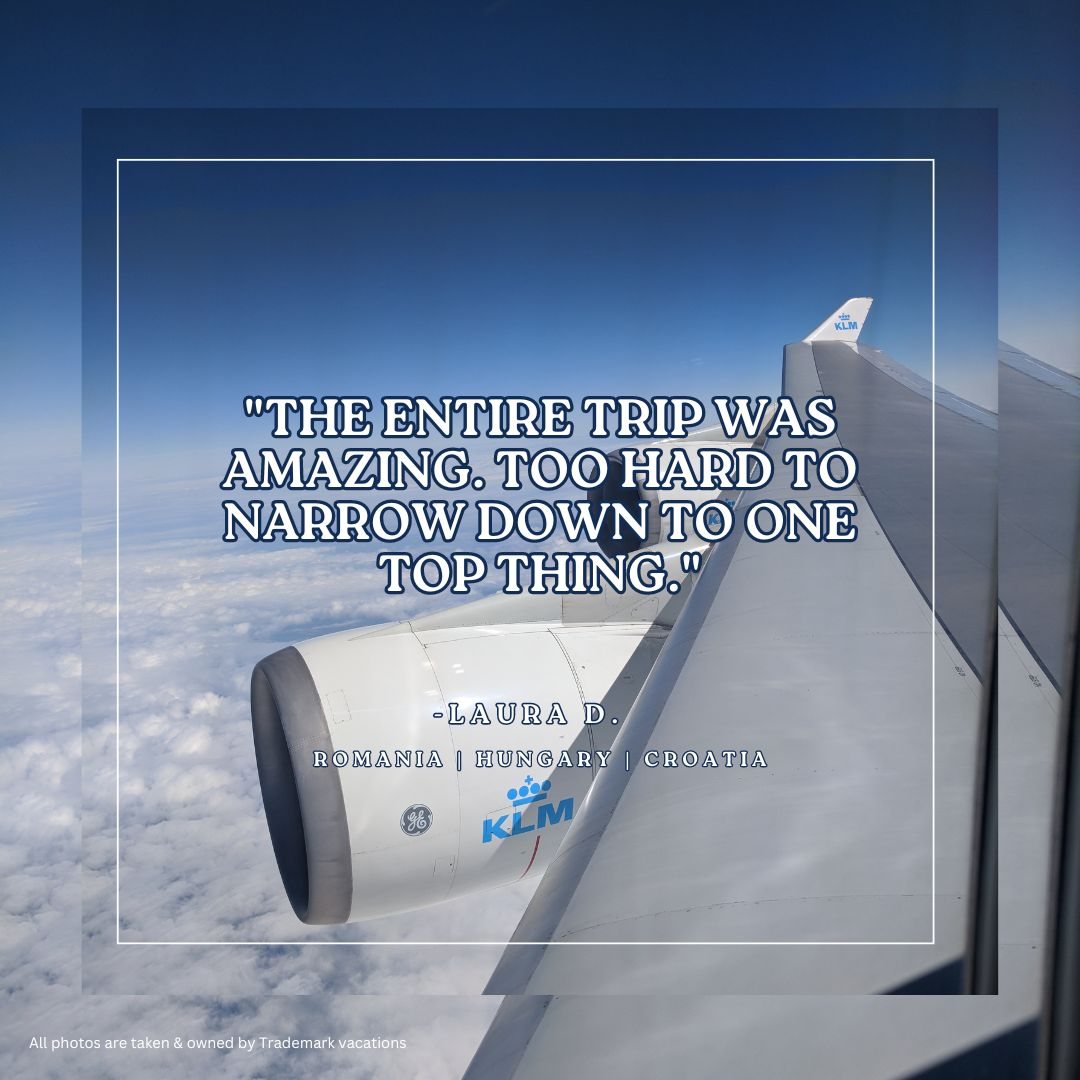 We think our luxury vacation packages are pretty great, but don't just take our word for it. Our customers agree as well! Swipe to see the destinations that were included in this customer's custom trip to Romania, Hungary & Croatia! ✈🌎
Also, thank you to our customers who take the time and share about their trips & experience with Trademark! We appreciate you and are glad we can make travel to Europe an experience you'll never forget!
Check out our website to learn more! trademarkvacations.com
#customvacation #luxurytrip #travelphotograpy #exploringeurope #trademarkvacations #EuropeanVacations #GoSomewhereAmazing #discoverromania #romaniatravel #DiscoverHungary #hungaryphotography #travelcroatia #croatiaphotography