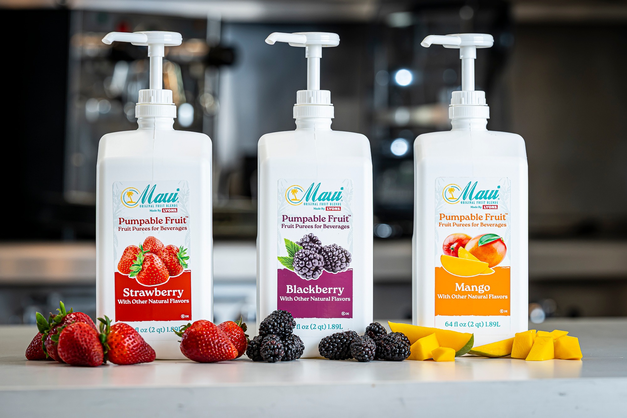 Say "aloha" to Maui Pumpable Fruit: real-fruit flavor that elevates and transforms any lemonade! Pumpable Fruit doesn’t just taste like fruit—it is fruit! With real fruit as the first ingredient, you get bold, authentic flavor that today’s wellness-conscious consumers crave.
Even more reasons to love this bold, new item:
* Effortless to use – blends seamlessly in seconds
* Caffeine-free, real fruit flavor – pure and refreshing
* Versatile & menu-friendly – perfect for lemonades, teas, mocktails, and more
Available in: Strawberry, Blackberry and Mango. Contact your sales rep for a sample!