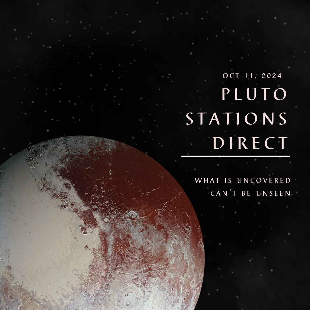 Starting Oct. 11, Pluto is stationing direct in Capricorn. This is the last time that Pluto will station direct here. On Nov. 19, Pluto will enter Aquarius and stay there for the next 20 years, not returning to Capricorn for another 248 years. From Oct. 11-17, Pluto will appear stationary in the sky before it again appears to move forward. In this moment of stasis, Pluto pulls focus and demands that we review and integrate the lessons we’ve be learning since it entered Cap in 2008.
Pluto dredges up what has been buried. It exhumes the decaying corpses of our lives and of society and forces us to reckon with them. In particular, Pluto forces us to witness abuses of power, exploitation, vice, and addiction.
Collectively, since 2008, we’ve been facing how power and oppression are baked into societal structures. We’ve had a reckoning with how today’s countries, financial systems, and social norms have been built by oppressing some in favor of others. Pluto’s exit of Cap doesn’t mark a resolution or reparation for those past wrongs or how they persist in the present—that work is ongoing—but the truth now seen cannot be unseen.
On a personal level, Pluto has been dredging up hidden harmful beliefs, actions, thought patterns, or addictions, especially in the areas of our lives that reside in Capricorn (see the last slide). Perhaps Pluto has unveiled things you intentionally hid away. Perhaps Pluto has been bringing to light traumatic memories or problematic thought patterns hidden in your subconscious.
Grappling with what Pluto uncovers requires more care and work than one social media post can cover, but an idea I’d like to share with you is how, on an individual level, Pluto calls us to surrender and sit in the discomfort of what’s been revealed. There’s a tendency to see a problem and move straight to “how do I fix it?” Part of the path to wisdom is through stasis. I’ve been thinking about the Hanged One tarot card a lot lately and in this moment, as Pluto hangs stationary in the sky, can we also be still? Can we pause trying to find a solution? Can we sit in the pain? What epiphanies will be revealed when we acknowledge the totality of the truth?