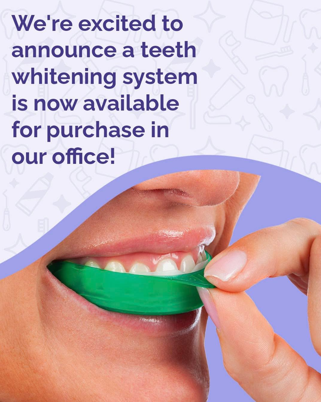 ✨ Say hello to a brighter smile! ✨
We’re excited to offer a convenient, effective teeth whitening system now available for purchase in our office! The pre-filled trays are easy to use, even over braces or Invisalign, and give you that fresh, bright look in just 5-10 days. 🌟
Interested? Let us know at your next visit, or call for a quick consultation to get started sooner! 📞
Not ready for whitening gels? We’ve got whitening toothpaste with fluoride to lighten your smile by 1-2 shades in just 2 weeks!
#TeethWhitening #BrighterSmile #DrGilaDDS #TeenSmiles #WhitenUp #Greenbrae #MillValley #PediatricDentistry #pediatricdentistryrocks