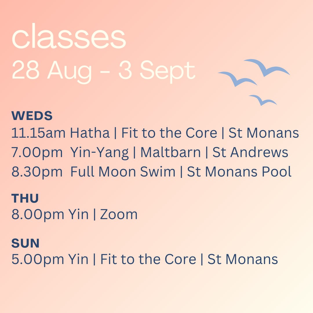 Hello friends. Here's what's happening next week. All the usual fun in the studio and online, plus a late evening meditation and swim to enjoy some super blue moon energy. I look forward to seeing you on the mat...or in the moonlight 💕🧘🏻♀️
#yogaclass #fullmoonenergy #fullmoonswim #hatha #yinyogaclass