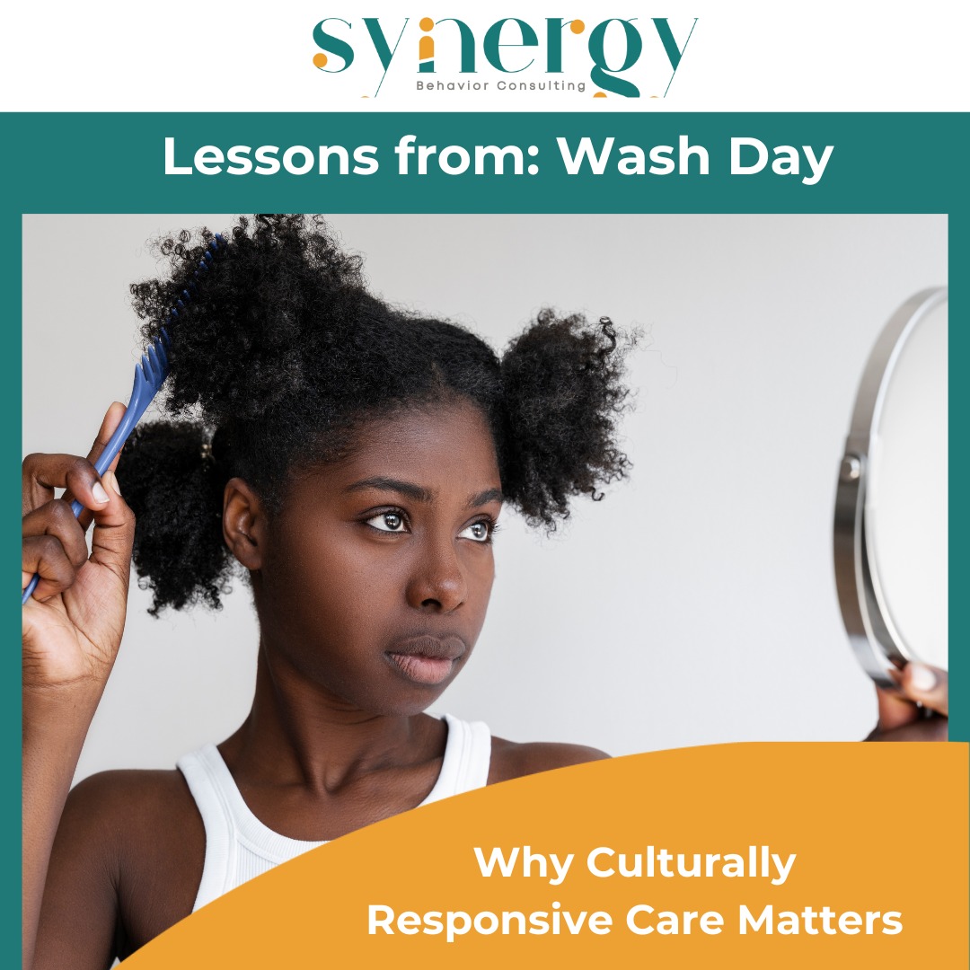 This weekend, I had the privilege of speaking to a group of caregivers in the training cohort hosted by @colorofautism . My focus was on teaching caregivers how to maximize their services and advocate for culturally responsive care.
After the session, I reflected on a former client I supported when I was a registered behavior technician. This teenager was an African American female with curly hair. One of the programs developed by the supervising BCBA focused required us to practice washing and styling her hair daily. Visual supports were provided to illustrate the steps.
But there was a problem—actually, a few problems. This young lady kept her hair in braids, so we didn't have access to her hair for months at a time. The visual supports included pictures of girls who didn't look like this teen, had different hair textures, used different hair tools, and followed a different process for hair care. If you have curly or textured hair, you know that Wash Day is a process and can take many hours—a true labor of love! There was a clear disconnect between this child's needs and what was being expected of her and me as the RBT. The teen and her mother doubted the BCBA and the effectiveness of the services based on this oversight.
Reflections:
🪮Missed Opportunity for Input: The family didn't feel comfortable enough to ask questions or give feedback when this program was introduced.
🪮Lack of Cultural Awareness: There was a lack of cultural awareness about the client and a lack of involvement in developing the visual supports. The client and the family should have been a part of creating these tools.
This experience is why we must instill in those we serve that they are the experts. We can't be experts on every single cultural experience. However, if we practice in a way that values community members' experiences and contributions. We can't be culturally RESPONSIVE if we aren't RECEPTIVE.
This is why I am so motivated to educate both community members and professionals on true collaboration. I will be discussing this topic further at the SuperNova Parenting Summit on 10/13.
#CulturalResponsiveness #washdayroutine #caregivertraining #BCBA #LCSW #curlyhair