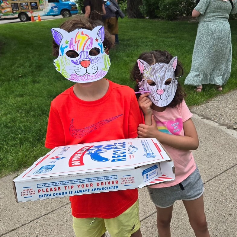 Thank you, @dominos , for providing delicious pizza for our Book Walk event! You helped us fill tiny bellies and make reading come to life for our terrific toddlers!
At FUMCN’s annual Book Walk, preschoolers read a book - This year it was One Day in the Eucalyptus, Eucalyptus Tree by Daniel Bernstrom, Illustrated by Brendan Wenzel - and then participate in a variety of activities that connect the story to the world around them in a way that is also an opportunity to play and have fun as a preschool community. Part literacy event, part pizza party it’s a FUMCN favorite and the culmination of a fantastic school year!