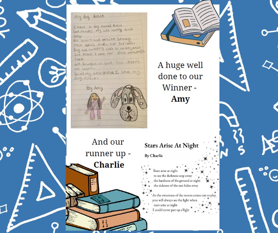 📖✨ Happy World Poetry Day! 🎉 
To celebrate, we encouraged ALL4U children to pick up a pen, 🖋create their own poems and enter the ALL4U Poetry Competition 🌟We want their creativity to flow, and their voices to be heard 🌟
We have one winner 🥇and one runner up 🏅 Huge well done to Amy and Charlie. You have both won a poetry journal to keep all your wonderful writing safe, in one place 📖 we love your poems 🥰 so please have a read yourself below. 
Share a poem today and inspire the next generation of poets! 📝💡
#WorldPoetryDay #PoetryForKids #LetTheWordsFlow #BeHeard #voiceofthechild