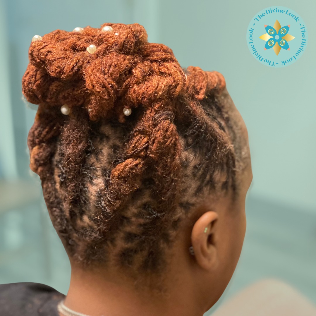 Transform Your Locks with Us! 🌺 The Divine Look – Pioneers in Quality Lock Services. #LocksWithLove #USALocticians #LockStyling #SisterlockUpdo #SisterlockStyles