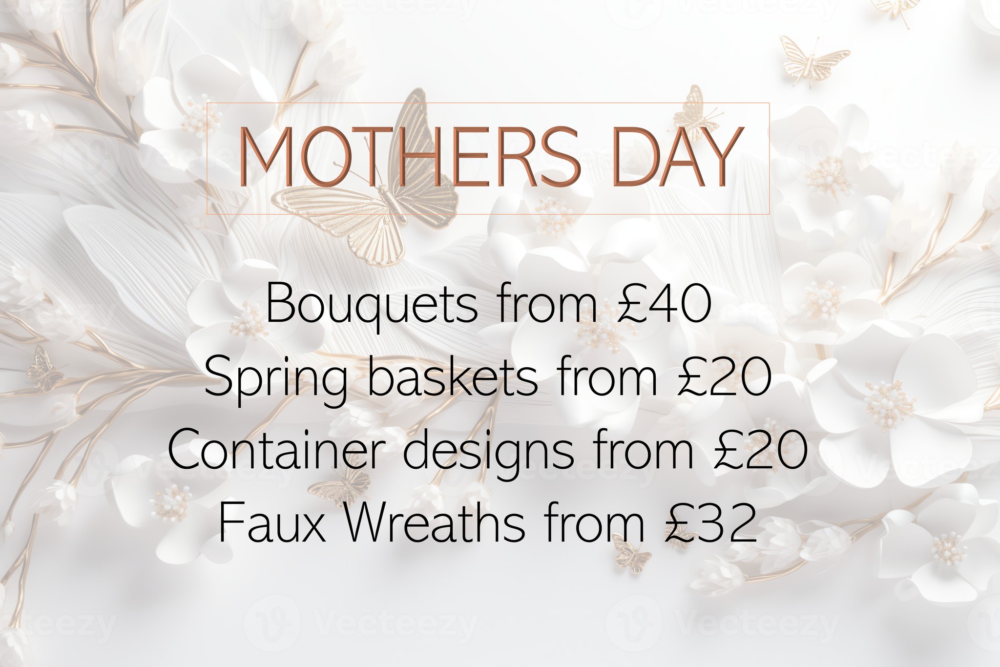 MOTHERS DAY ORDERS
My mothers day order book is now open. If you would like to book your arrangement in now please get in touch. Local Collection and some delivery options available