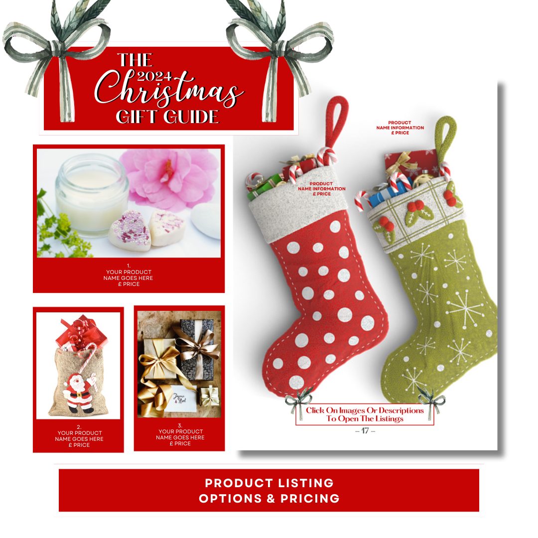 If You're Following Our Page/Posts, You'll Know We've Created An Online Gift Guide To Support Our Independent Retailer's This Christmas. Check Out The Earlier Posts For More Features And Benefits To Retailers.
For Those Who Wish To Get Their Product(s) Listed, There Are Three Listing Types To Choose From, That Link To The Retailer's Own Online Shop's Listing(s), As Follows:
- Standard Portrait Listings, £25 (For One Product)
- Standard Landscape Listings, £35 (Form One Product)
- A4 Full Page Listings, £90 (For Up To Four Products)
It's One Set Price Per Listing For The Entire Period The Guide Is Online Where It Will Be Promoted On a Daily Basis To Engaged Shoppers From Publication on 22nd November Until 22nd December 20024.
Cut-Off Date For Getting Your Products Into The Guide:
20th November 2024
GIFT GUIDE AT A GLANCE: INTERACTIVE FLIPBOOK | NAVIGATION & SHARING TOOLS | RESPONSIVE DESIGN | DYNAMIC PRODUCT LISTINGS | 3 LISTING OPTIONS FOR VARIOUS BUDGETS | 10 SECTIONS (ONE LISTING PER SECTION) | ONE-OFF PRICE | NO LISTING UPDATE FEES | NO COMMISSION ON SALES
Download The Media Pack And Experience The Gift Guide In Action:
https://www.busikind.co.uk/2024-christmas-gift-guide
Product Listing And Page Layout Designs Up Next!
Follow @busikind For More:
@busikind
#shopsmallthischristmas #retailtherapy #smallbusinesssunday #itsthemostwonderfultimeoftheyear #smallbusinesssupportingsmallbusiness #independentretail #shoppingguides #smallbusinesssupport #christmasshoppingguides #christmasgiftguides #itsbeginningtolookalotlikechristmas #independentbusiness #retailmarketing #retailers #ukretail #onthenicelist #shoplocaluk #ShopSmall #shopsmallbusiness #shopsmalluk #handmadechristmas #christmas2024 #handmadewithlove #smallbusinesssupportuk #the2024christmagiftguide #Homeshopping #santapleasestophere #ukchristmasmarkets #2024christmasgiftguides