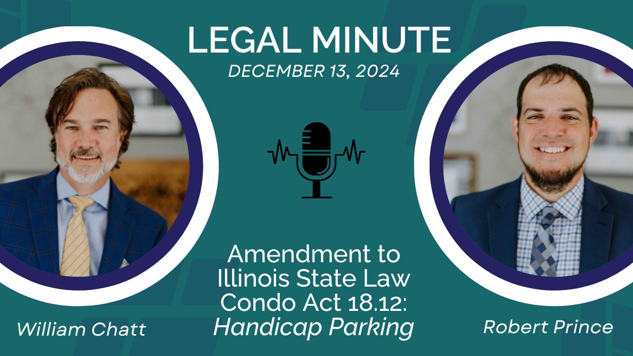 William Chatt and Robert Prince discuss an Amendment to Illinois State Law. They break down the recently amended 765 ILCS 605/18.12 and what this will mean for community associations and how to prepare.
Watch the video: https://youtu.be/zvSGWfEFu4Y
Contact us today with questions or assistance!
#statelaw #IllinoisLaw #illinoislaw #Condolaw #community #condo #hoa #2025goals #lawyer