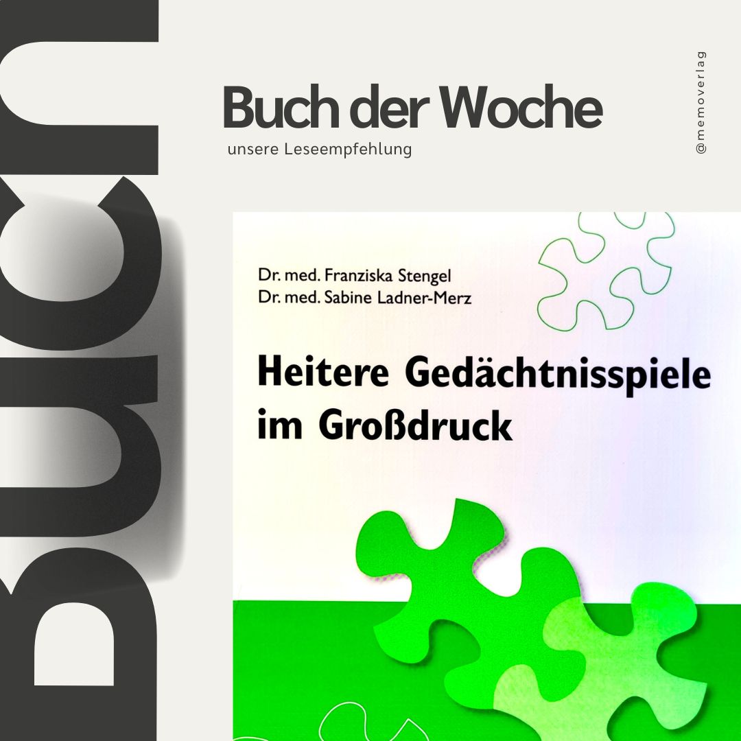 📘✨ Buch der Woche: “Heitere Gedächtnisspiele im Großdruck – Band 1” von Stengel & Ladner-Merz.
🔎 Spielerisches Lernen für alle: Mit extra großen Schriftarten und klaren Aufgaben ist dieses Buch ideal für Senioren und Menschen mit Sehbeeinträchtigungen.
👉 Welches Spiel trainiert dein Gedächtnis am besten? Verrate es uns in den Kommentaren!
Hashtags:
#HeitereGedächtnisspiele #SpielerischesTraining #memoVerlag #Großdruck