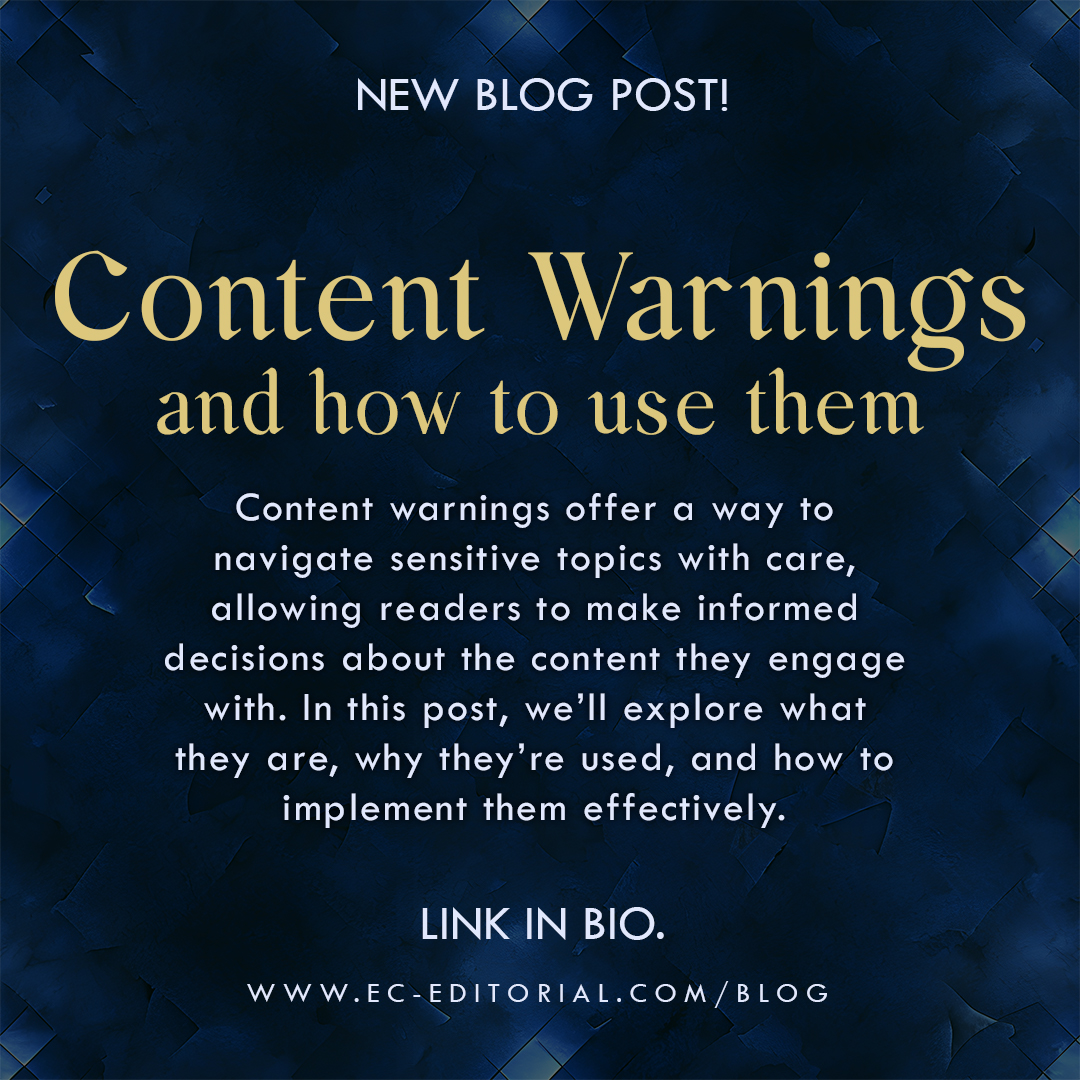Content warnings offer a way to navigate sensitive topics with care, allowing readers to make informed decisions about the content they engage with. In this post, we’ll explore what they are, why they’re used, and how to implement them effectively. So, in this post, we’ll explore what content warnings are, why they’re used, and how to implement them effectively.
Interested? Find the article through the link in my bio!
#amwriting #amediting #writerscommunity #writingtips #writersblock #nanowrimo #instawrimo #writingmotivation #writingmood #writingadvice #aspiringauthor #writinglife #indiesareworthit #noveleditor #bookeditor #freelanceeditor