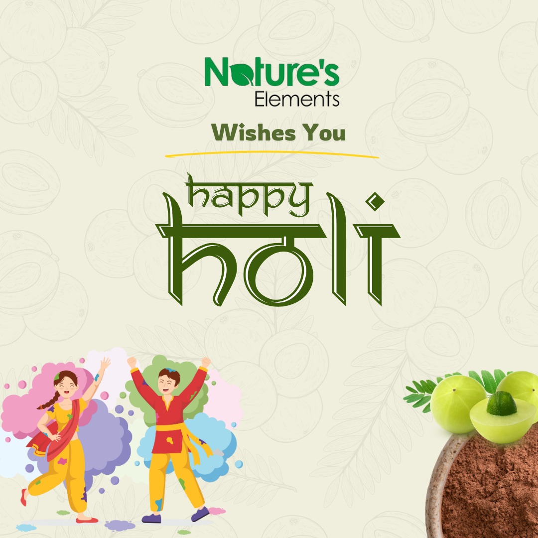 🌿🎨 Celebrate a Colorful & Natural Holi with Nature’s Elements! 🎨🌿
This Holi, let’s embrace the vibrant hues of nature and celebrate in a way that nourishes both our skin and the environment! 🌱✨
💚 Go Herbal – Swap chemical-based colors with natural ones made from turmeric, neem, beetroot, and hibiscus to keep your skin safe and glowing.
🌞 Pre-Holi Care – Protect your skin by applying cold-pressed coconut oil or aloe vera gel before stepping out to play!
💦 Post-Holi Detox – Gently cleanse with herbal powders like Multani Mitti and Sandalwood to remove colors while soothing your skin.
At Nature’s Elements, we believe in celebrating festivals the Ayurvedic way—pure, safe, and in harmony with nature. 🌏💖
🌿 Wishing you all a Happy, Healthy & Eco-friendly Holi! 🌿🌈
#NaturesElements #HoliWithNature #AyurvedicCare #NaturalWellness #SustainableHoli