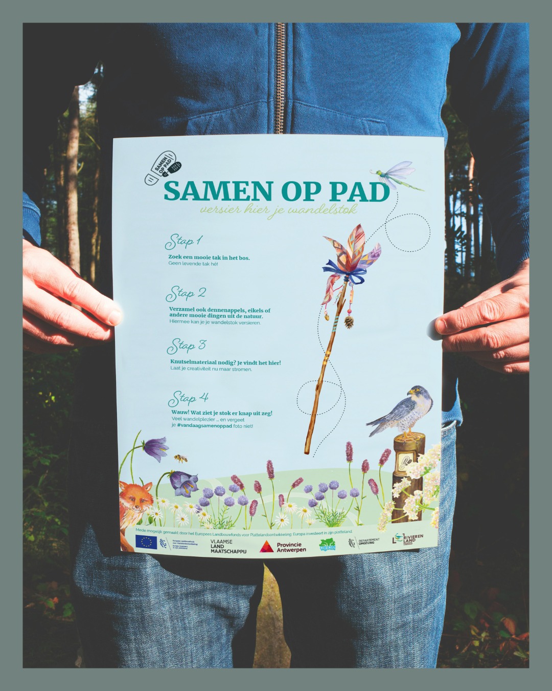 Als onderdeel van de frisse rebranding voor Regionaal Landschap Rivierenland, ontwierp ik deze vrolijke poster voor hun 'Samen op Pad' project!
Rivierenland, met z’n magische rivieren en uitgestrekte natuur, is de perfecte speelgrond voor een buitenavontuur met je kinderen. Of je nu kiest voor een kort ommetje, een spannende avontuurlijke tocht of juist een leerzame wandeling, er valt voor iedereen iets te beleven!
Deze poster moet de avontuurlijke vibe van Rivierenland uitstralen: een mooie mix van natuur, creativiteit en plezier. Wat dacht je van het maken van je eigen wandelstok tijdens je tocht? Een leuke activiteit die je niet alleen helpt om verder te ontdekken, maar ook een tof aandenken!
Trek eropuit en ontdek de mooiste plekjes van Rivierenland! 🌳
#samenopstap #natuurplezier #wandelen #vandaagsamenoppad #rivierenland #ikbenrivierenlander #graphicdesign #grafischontwerp #branding #posterdesign #rebranding #designlife #designerlife #visualart #artanddesign #grafischontwerp #freelance #freelancedesign #creativefreelancer #designportfolio #studioherminre