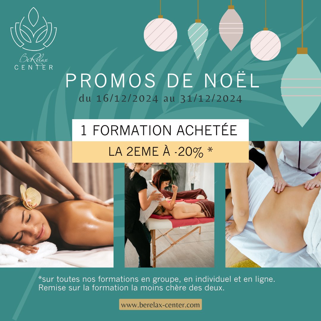 🎄✨ Offres Spéciales Noël avant augmentation des prix ! 🎅✨
Envie d’apprendre, de vous perfectionner ou de gâter un proche ? 🎁
C’est le moment de profiter de réductions exceptionnelles sur toutes nos Formations Certifiantes :
📚 En groupe, en individuel ou même en ligne !
🎁 Bonus exclusif :
Pour toute inscription à deux formations, bénéficiez d’une remise sur la formation la moins chère.
❗️ IMPORTANT :
👉 Les prix augmenteront en 2025 !
Ne manquez pas cette occasion unique de profiter de nos tarifs actuels sur des formations reconnues.
⏳ Attention : Ces offres spéciales sont disponibles pour une durée très limitée.
👉 Agissez vite et découvrez tous les détails dès maintenant – lien dans la bio 👆🏼
✨ Offrez (ou offrez-vous) un Noël inoubliable avec une Formation Certifiante, tournée vers le bien-être et l’apprentissage ! ✨
#OffreNoël #IdéeCadeau #FormationMassage #ClickToBeRelax #BienÊtre #FormationEnLigne #FormationEnGroupe #FormationIndividuelle #CadeauDeNoël