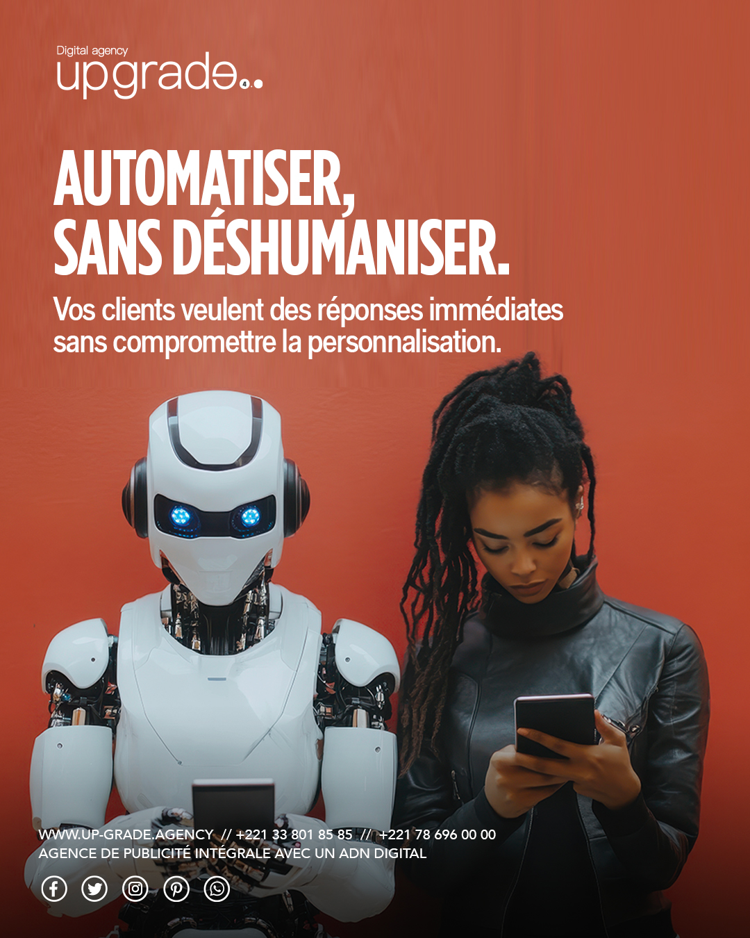 Les chatbots intelligents améliorent votre réactivité sans perdre en qualité relationnelle.
Disponibles 24h/24, personnalisables, intégrables à vos réseaux sociaux ou sites… ce sont vos nouveaux alliés de conversion.
Gagnez en temps, en image et en performance. On vous installe votre bot sur-mesure ?
#MarketingDigital #StratégieDigitale #TransformationDigitaleue #DigitalMarketing
#MarketingDigital #StratégieDigitale