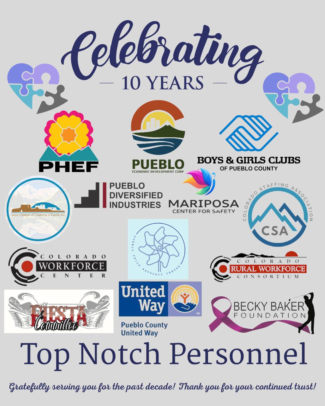 🎉🌟 Celebrating a Decade of Dedication! 🌟🎉
For the past decade, Top Notch Personnel has been more than just a staffing company – we've been an integral part of the community we proudly serve. 💪 From supporting local initiatives to actively engaging with various organizations, we've strived to make a positive impact every step of the way.
🤝 Our commitment to community involvement runs deep. Whether it's through volunteering, membership, or donations, we've made it our mission to give back as much as possible. 💖
At Top Notch Personnel, we firmly believe that our success is intertwined with the well-being of our community. By actively participating and supporting local causes, we not only demonstrate our dedication but also foster meaningful connections that enrich both our business and our surroundings. 🌟
Here's to a decade of service, collaboration, and making a difference together! Thank you for being part of our journey. Here's to many more years of excellence ahead! 🎉✨ #TopNotchAnniversary #CommunityEngagement #TenYearsStrong