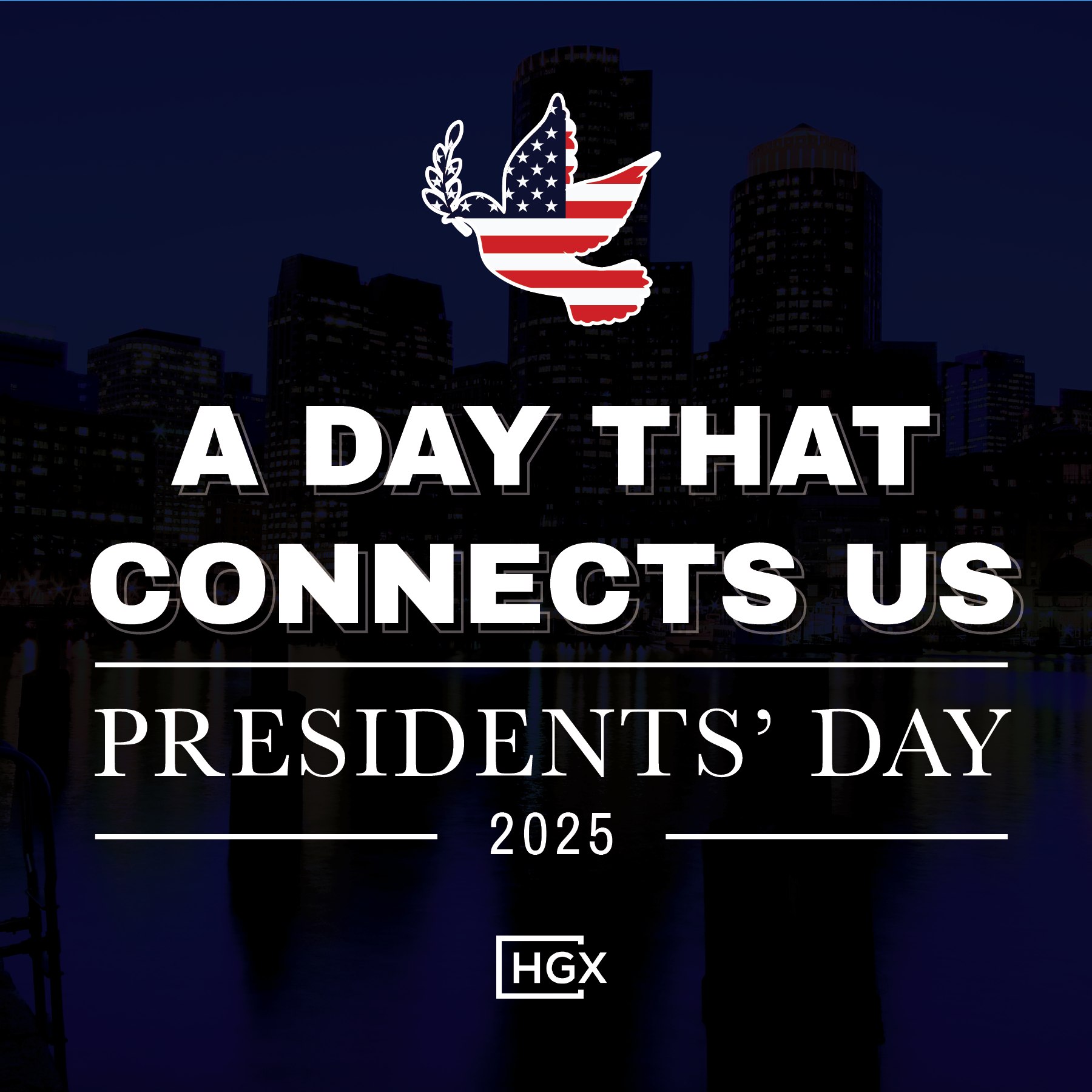 Celebrating the Things That Connect Us
 
Today, we recognize President’s Day, a moment to reflect on the history that connects us all. It’s also a time to pause and remember the many things we share—family, friendship, community, and the everyday experiences that unite us as neighbors, colleagues, and friends. May this day serve as a reminder that we are bound not just by a common past, but by the values and connections that bring us together. 
.
.
#PresidentsDay  #StrongerTogether #CelebratingConnections #AmericaStrong #hgxcreative
