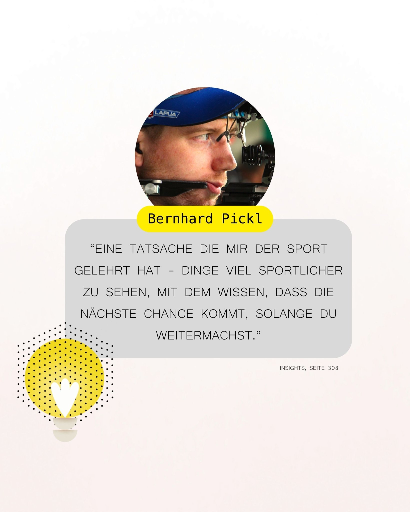 Unser #zitatdestages kommt heute vom Insights-Autor selbst: @picko.lo.
.
In #Insights erzählt er über das Ende seiner Sportkarriere und warum #zufriedenheit dabei eine wesentliche Rolle spielt - ganz unabhängig vom Erfolg.
.
Diese und weitere 20 inspirierende Geschichten findest du im buch "Insights - Inspirierende Einblicke in das Innerste der Champions".
.
Bestelle jetzt auf www.trainingsbuddy.com.
.
@austrian.sportshooting.team #shootingsports @issf_official @escshooting #sportzitat #mindset #zufriedenheit #athleteslife #rifleshooting
