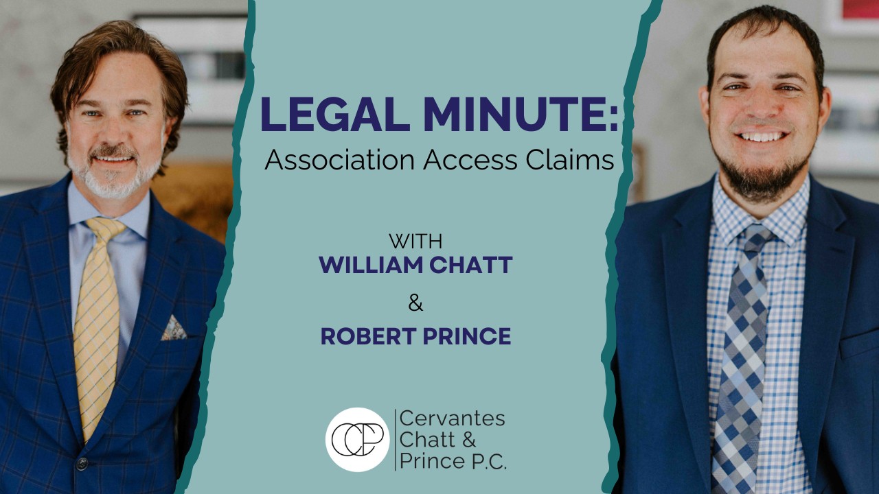 On this week's Legal Minute with William Chatt and Robert Prince, they introduce Association Access Claims and briefly touch on a few key topics that could affect you as a property manager.
https://youtu.be/2fnPAn0rLQ0
#propertymanagement #attorneyatlaw #homeownertips #Condolaw #realestate #CondoLiving