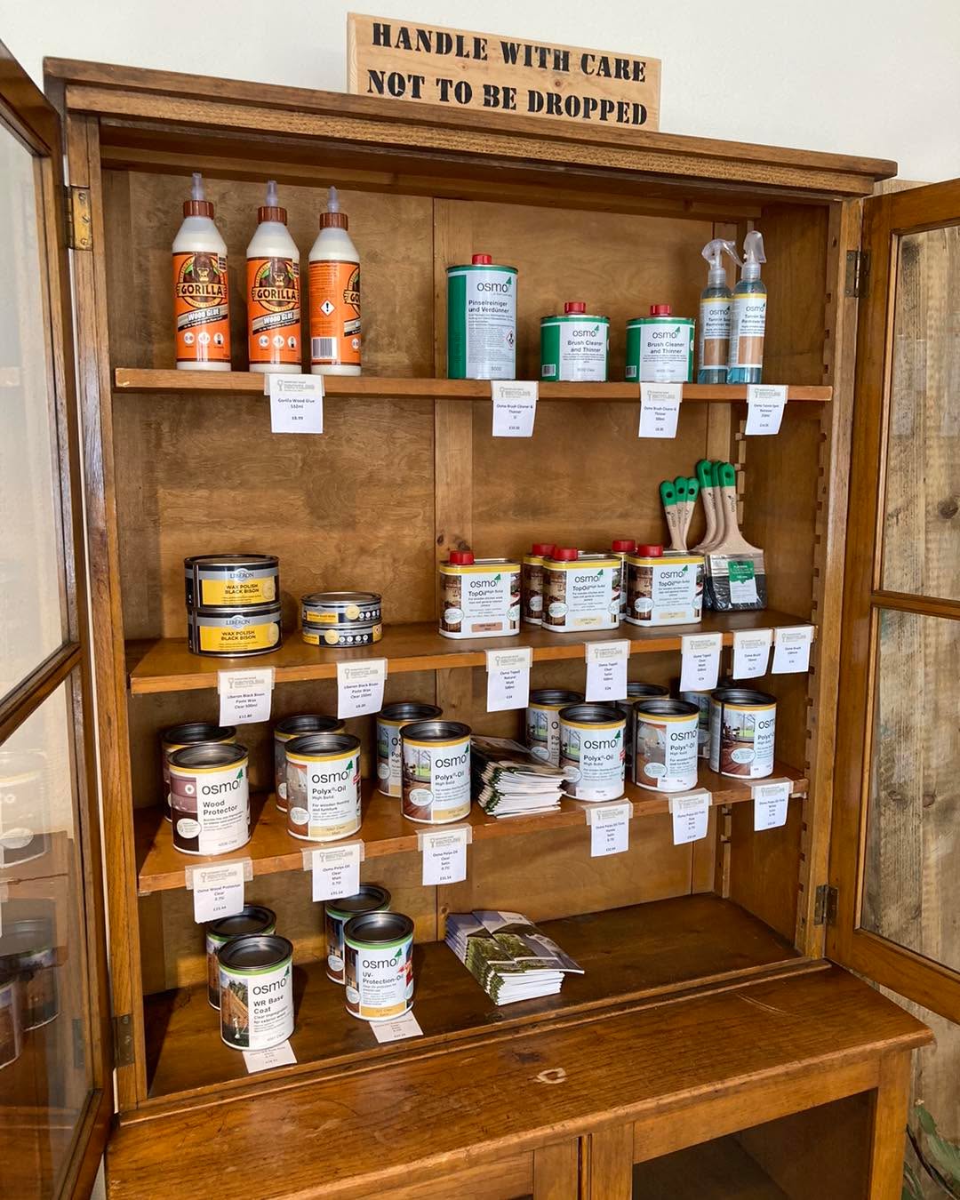 Finishes!
We use a lot of Osmo products to finish our furniture.
We really rate their quality and ease of use.
We have now added a small selection to our showroom for sale. Whether you’re making a whole new piece of furniture or just want to refinish a tabletop we can help choose the right product for you.
#osmo #osmouk #woodfinish #diy #diyprojects #diyhomedecor #diyproject