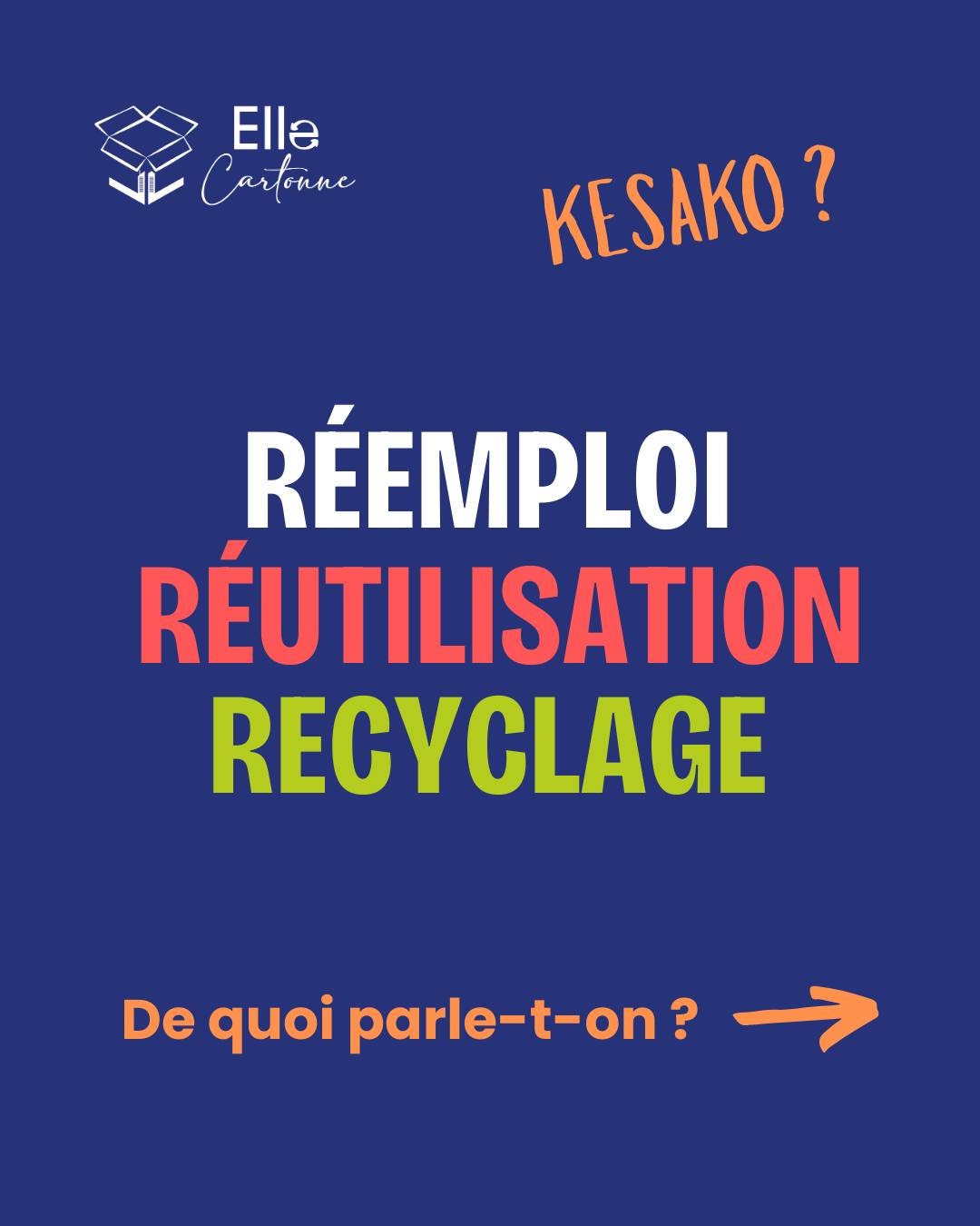 ♻️ On entend régulièrement parler de réemploi, de réutilisation, de recyclage mais c'est quoi la différence ? De quoi parle-t-on vraiment ?
➡️ Elle Cartonne t'explique ça en 3 slides !
#réemploi #recyclage #carton #ellecartonne