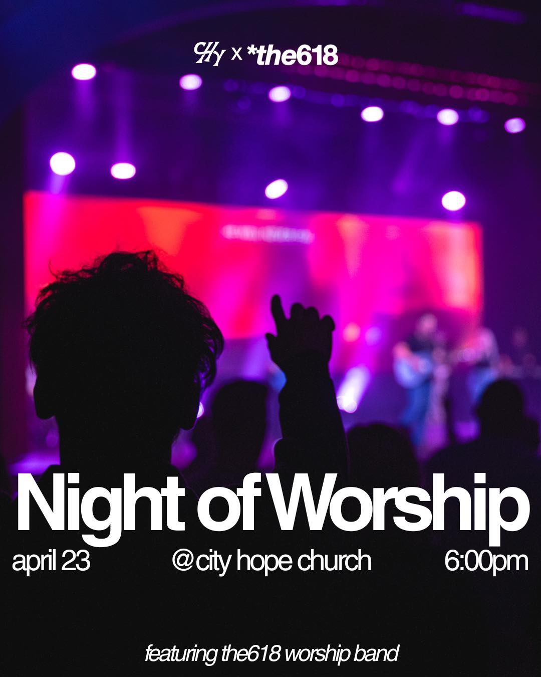 HEY 618 FAM! We are playing at City Hope next Wednesday night for a night of worship, you don’t want to miss! 6:00pm! Let’s get the word out!