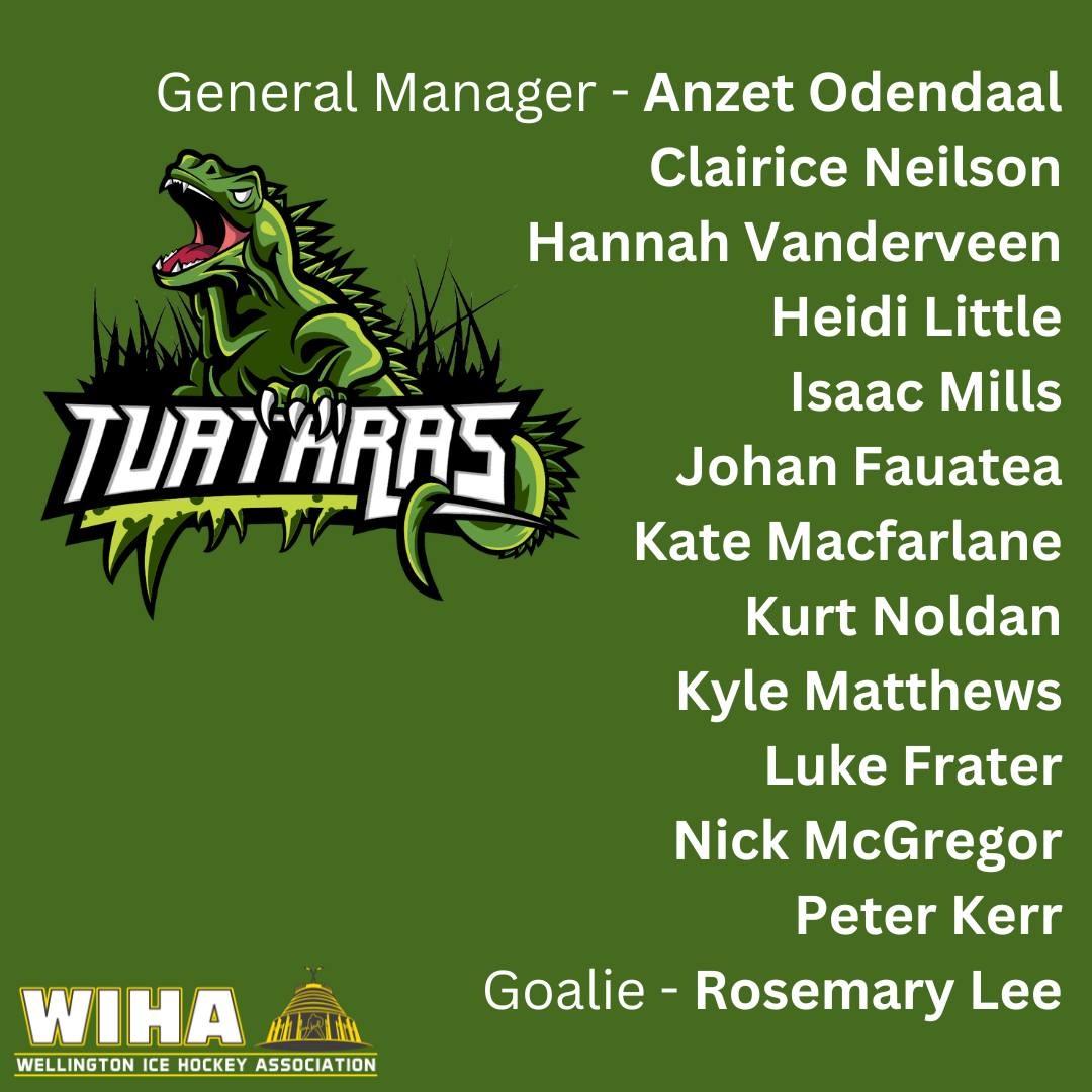 🥅 And lastly but certainly not least, let's give a "Let's go" to the Grade 2 teams who will kick their season off on Thursday!
Our teams are led by four fabulous players who will be eager to lift the G2 trophy.
🦎Tuataras - Anzet Odendaal
🦗Weta - Evan Andrews
⚡️Southerly Storm - Bonnie De Gros
🐉Sea Dragons - Antony Cameron
Congratulations to the top 4 picks of Grade 2
🔥Russ Duncan - Sea Dragons
🔥Luke Frater - Tuataras
🔥Reiley Andrews - Weta
🔥Sean Beales - Storm
Good luck to all our players. Skate and play hard but importantly remember to have fun!