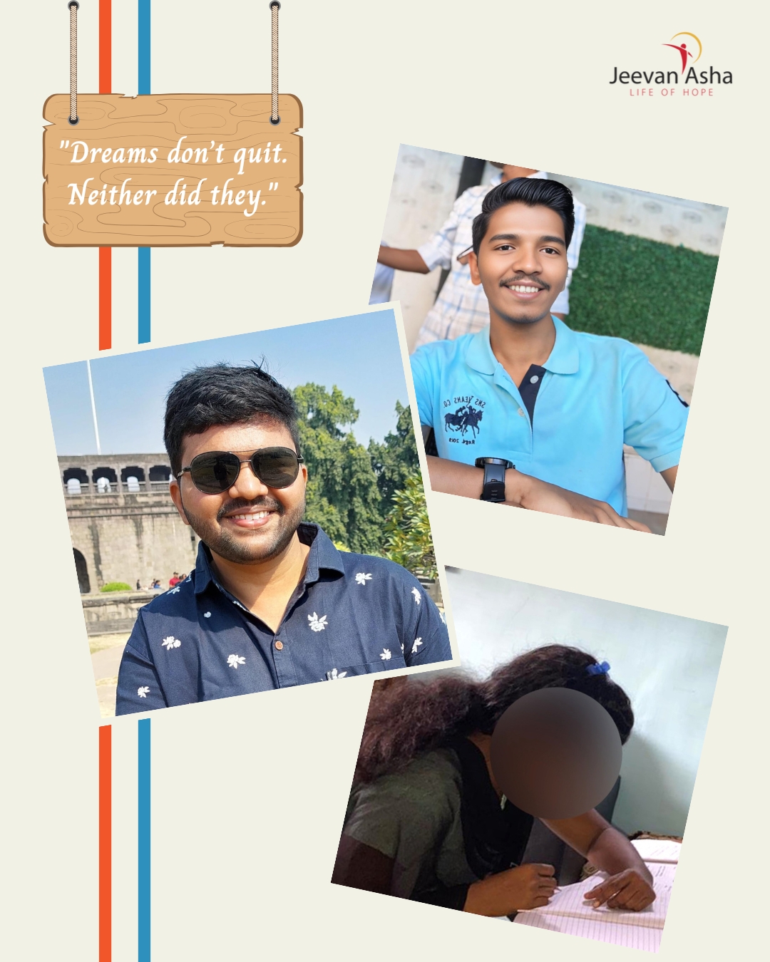 "Despite their challenging life circumstances, our three candidates (one of whom has never been to school) balanced work and education, persevered and passed their 10th standard exam in their first attempt.
Their success is a reminder that with determination and the right support, anything is possible!"
We are so incredibly proud of them.
Visit us @ www.jeevanashaindia.org for more
#jeevanashaindia #education #NIOS #Hope #communitymatters #india #uk