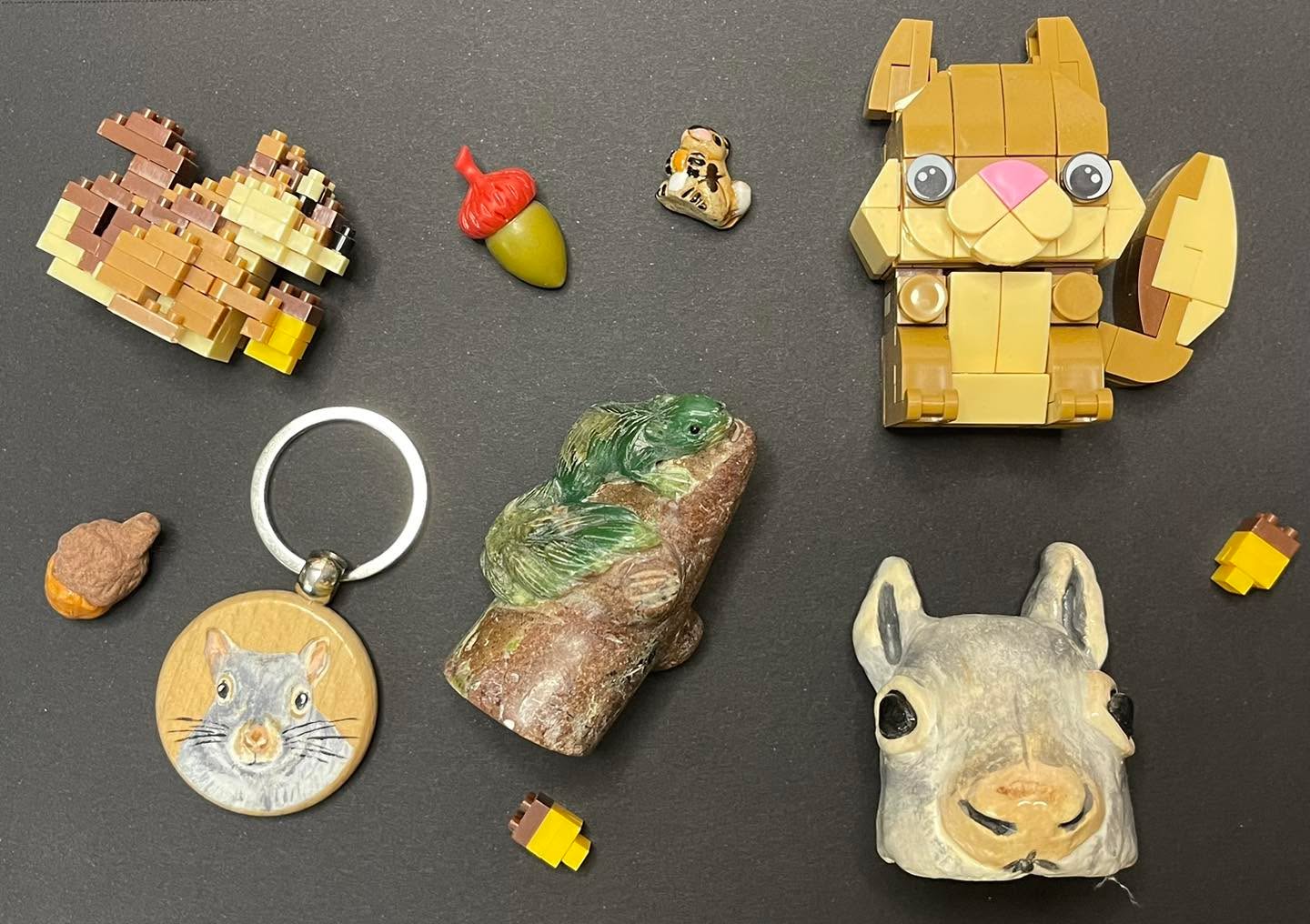 Inspiration is everywhere. #squirrelpainting #squirrel #miniart #squirrelart #interactiveart #artprints #painting #playwithart #posterart #animalart