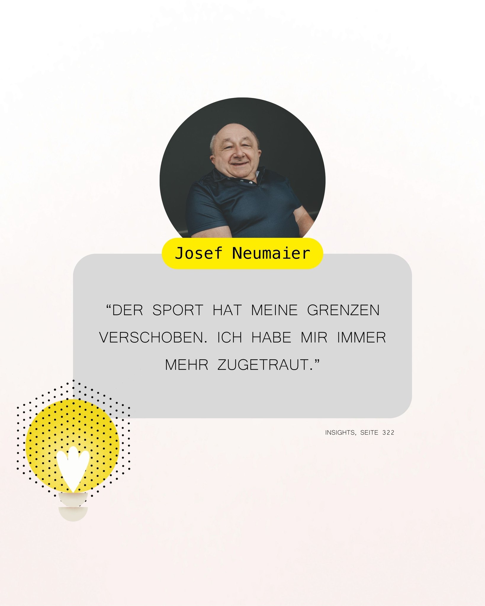 Er ist eine der beeindruckendsten Schützen der #paralympics der vergangenen Jahrzehnte: @josefneumaier.
.
In #Insights spricht er über seine Kindheit, über wichtige Menschen, die an seine Fähigkeiten geglaubt haben und warum Sport einen so wichtigen Auftrag in unserer Gesellschaft hat.
.
Mehr über die Werte des Sports jetzt in "Insights - Inpirierende Einblicke in das Innerste der Champions" 📘 >> Bestelle jetzt auf www.trainingbuddy.com.
.
#insights #wertedessports #DOSB @bbmb_bund @sportdeutschland @paralympics @teamdeutschlandparalympics @shootingparasport