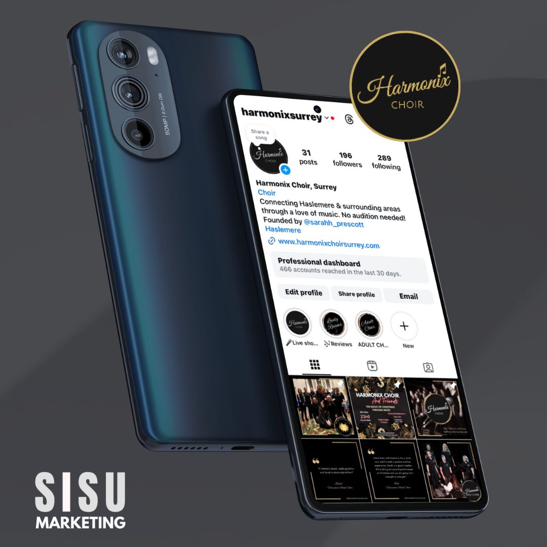 đś Proud to share our recent work with Harmonix, the vibrant adult choir based in Haslemere, Surrey! đ¤â¨ We've been creating and promoting engaging social media assets that capture the essence of their incredible talent and community spirit.
Our aim is to elevate their online presence and connect with more music lovers! Join us in celebrating Harmonix and all the beautiful harmony they bring to our community!
#HarmonixChoir #Haslemere #CommunityMusic #ChoirLife #SocialMediaMarketing #MarketingAgency #SupportLocal #MusicInTheCommunity #ChoirLove #CreativePromotion #sisumarketing #harmonixchoir #surreymarketing