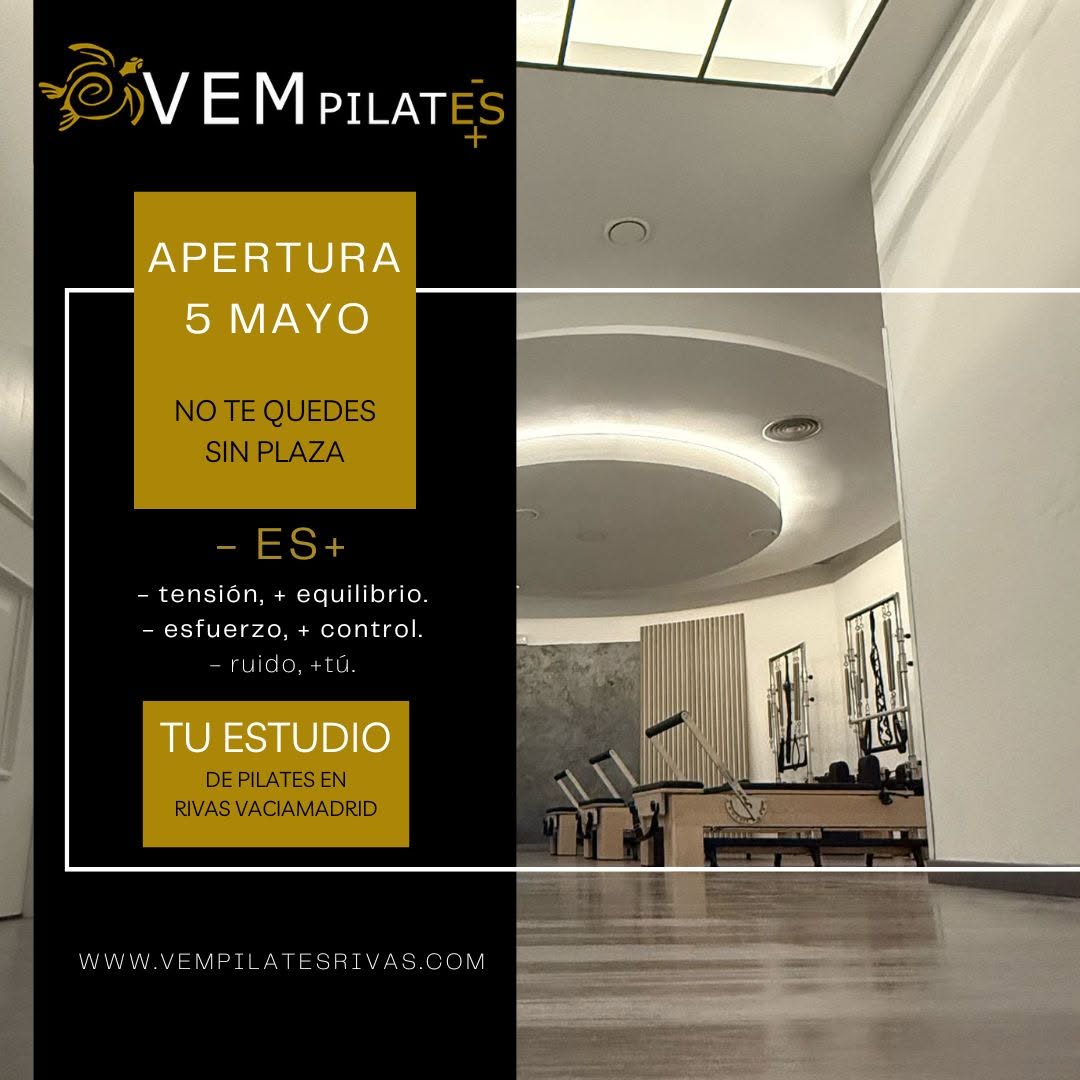 🎉 ¡Próxima apertura!
🌀Tu estudio de Pilates con aparatos en Rivas Vaciamadrid
Vive una nueva forma de entrenar:
✔️ Grupos reducidos
✔️ Atención personalizada
✔️ Reformer
📍 Reserva tu plaza antes de la inauguración
📲 @vempilatesrivas
🌐 www.vempilatesrivas.com
#pilates #pilateslovers #pilatesreformer #PilatesInstructor #pilatesinstructor #pilatesparatodos #pilatesparahomens #pilatesstudio #pilateschallenge #vempilates #pilatesmaquinas #pilatesconaparatos