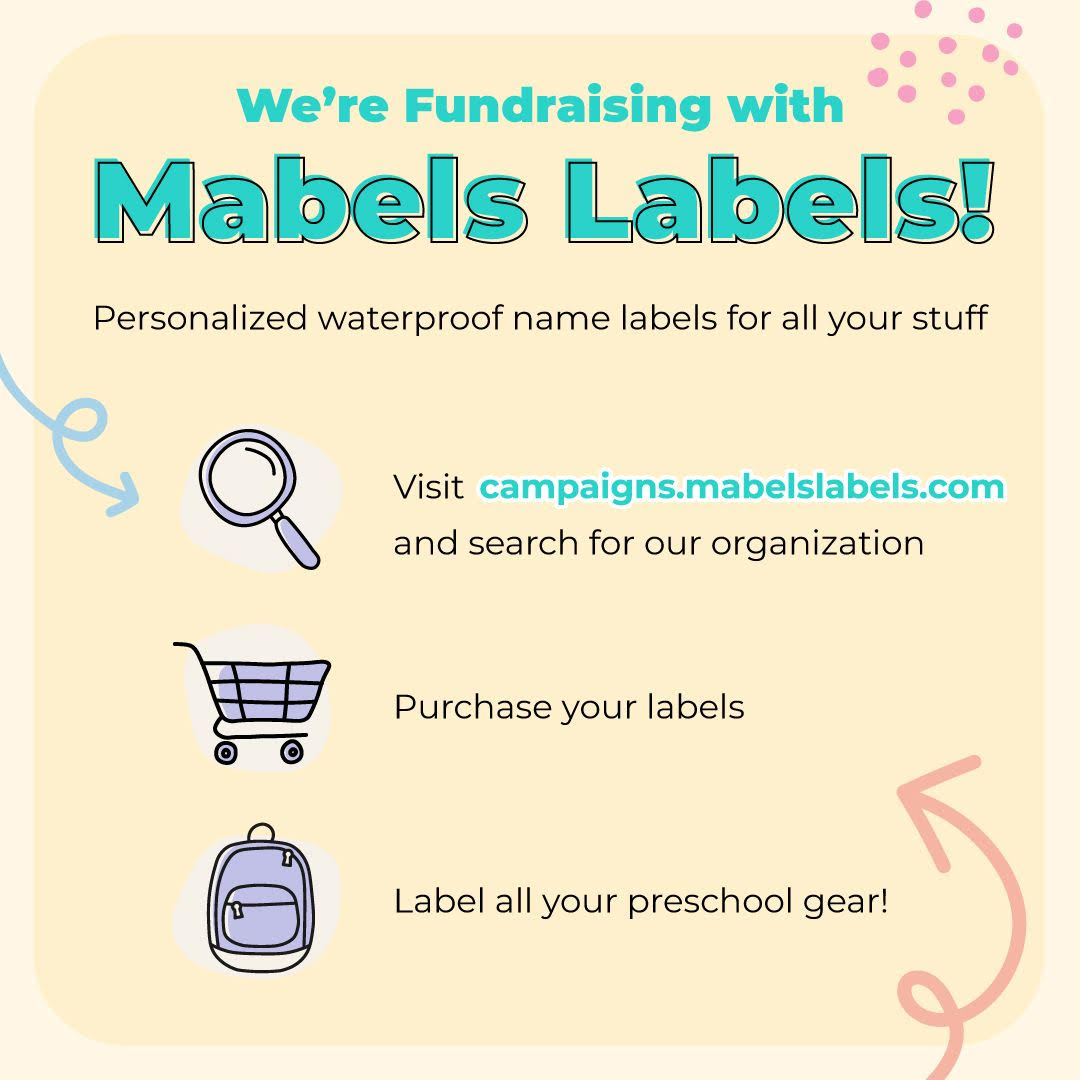 We're fundraising with Mabels Labels! Follow the directions in the pic, and FUMCN will receive 20% of the cost of your order as a donation. Mabels Labels is a great way to ensure the new back-to-school items don't go home with a new family.
Email communitybuilding@fumcnpreschool.org with any questions!