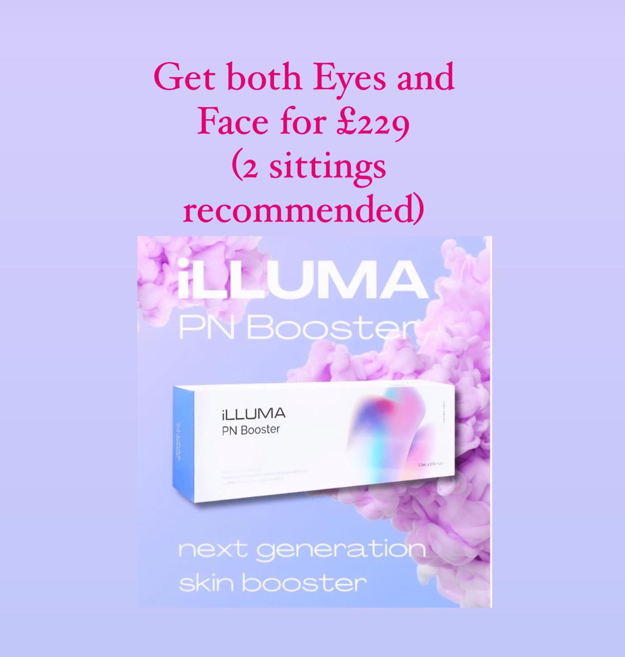 I have an amazing deal on this eye and face package using the new polynucleotides (salmon sperm DNA) everyone is talking about.
It rejuvenates the skin on a cellular level and is what the celebrities are all having and talking about.
It really is one is the best things for your skin.
Give yourself radiance and glow back, with some lifting and firming at the same time.