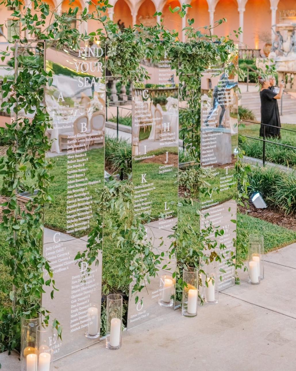Where you sit is just the beginning of an unforgettable night. ✨ #WeddingVibes
Photographer: @bethjoyphoto
Videographer: @monroefilms
Venue: @theringling
Flowers and Rentals: @fheventdesign
.
.
.
.
#sarasota #sarasotawedding #sarasotaweddingvenue #sarasotaweddings #weddingplanner #stylemepretty #bride #luxurywedding #luxuryweddings #luxuryweddingplanner #destinationwedding #destinationweddingplanner #ringlingwedding #ringling #floridawedding #floridaweddingvenue #ringlingmuseum #ringlingceremony #mirrorseatingchart #seatingchart #seatingchartideas #theringling #engaged2025 #engaged2025bride #seatingchart