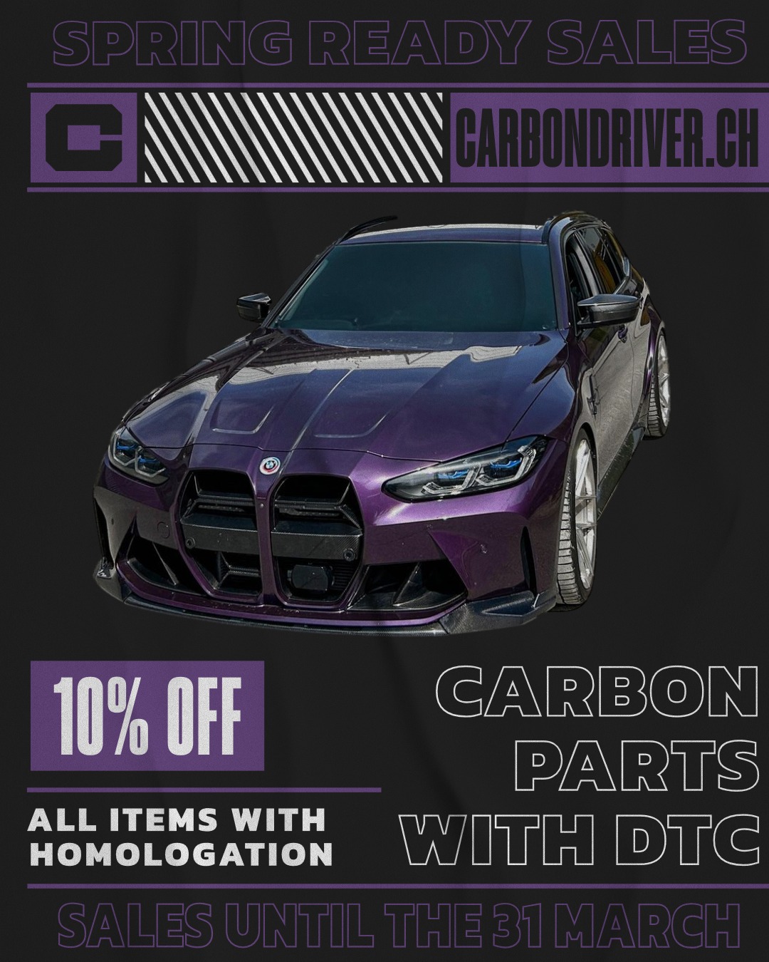 🔥 FLASH SALE CARBON DRIVER 🔥
-10% OFF ALL our homologated carbon fiber parts until March 31st! 🏁
Elevate your car with our Swiss-homologated parts:
• Spoilers
• Front Lips
• Diffusers
• Side Skirts And much more...
✅ DTC Homologation included
✅ Satisfied or get your money back
⚡️ Promo code: SPRING10
SPACESHIP FROM :
@thibs_m3tc
@johf07
Don't miss this unique opportunity to get your car ready for spring !
#CarbonDriver #BMWM #BMWMperformance #CarbonFiber #SwissAlpinePerformance #BMWparts #BMWtuning #SwissCars #BMWlife #BMWMnation