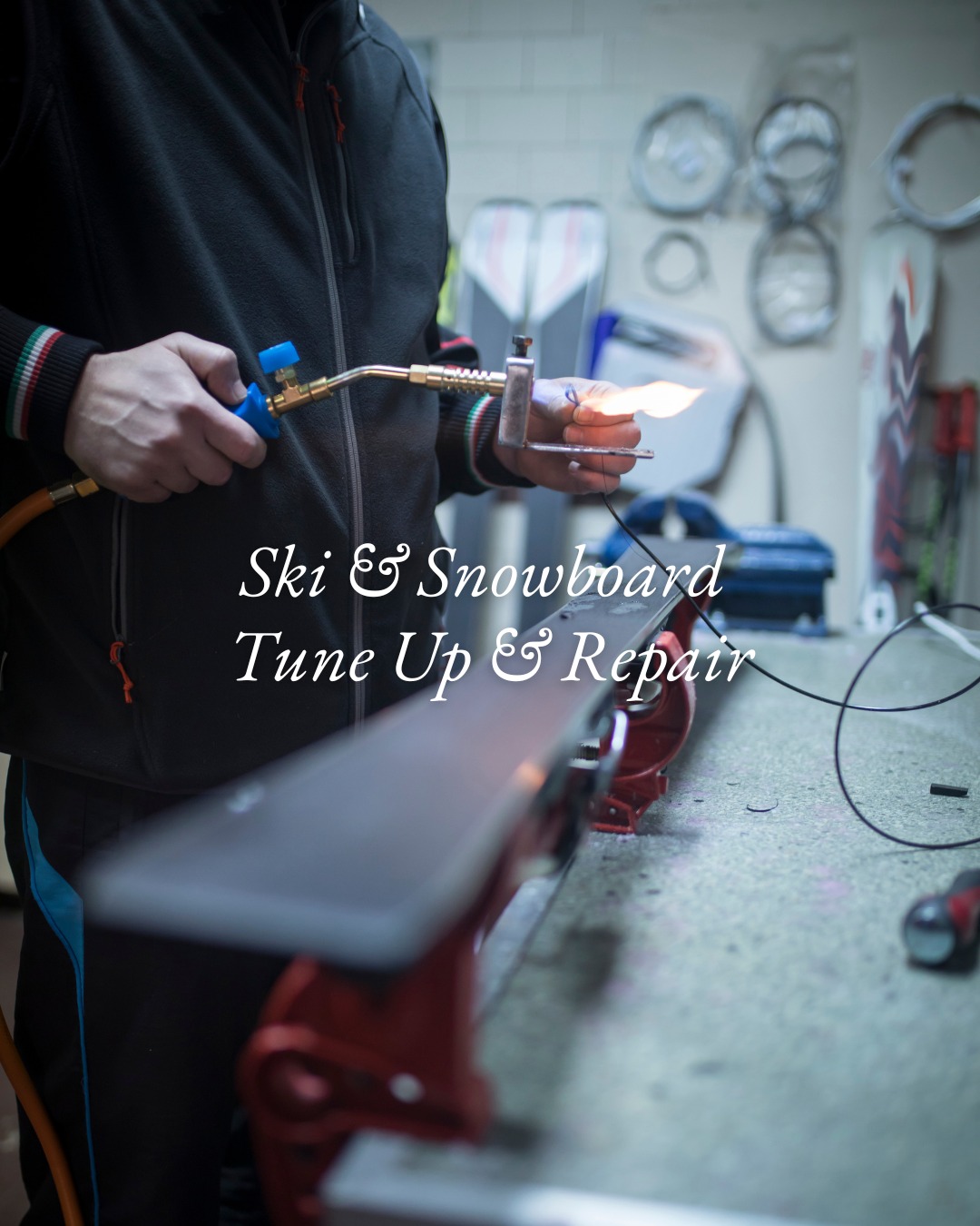 Our skilled technicians are available to expertly tune and repair your gear to keep it in top form this winter season. Our services include sharpening, polishing, and waxing of your ski or snowboard equipment and we’ll also mount, remount, or adjust your bindings for you.
Find us under the red roof at 61 Route 296, just down the road from Windham Mountain Club - and conveniently close to Hunter Mountain, Plattekill Mountain, and Belleayre Mountain.