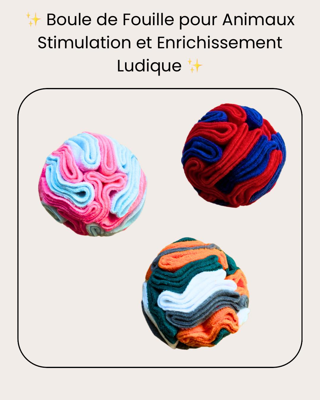 ✨ Boule de Fouille pour Animaux – Stimulation et Enrichissement Ludique ✨
Offrez à votre compagnon un jeu interactif et stimulant avec notre Boule de Fouille ! 🎾🐾 Conçue pour chiens, chats, lapins, cochons d’Inde et autres NACs, elle permet de cacher des friandises entre ses plis en polaire ultra-douce.
💡 Pourquoi l’adopter ?
✔ Stimule l’instinct de fouille et la curiosité 🧐
✔ Prévient l’ennui et encourage l’activité physique 💪
✔ Douce et sécurisée, idéale pour tous les animaux 🐶🐱🐹
✔ Personnalisable avec vos couleurs préférées 🎨
🚀 Ajoutez une touche de fun aux repas et enrichissez son quotidien !
📲 Disponible dès maintenant, commandez la vôtre ! 💖
Prenez soin de vos petits compagnons avec Quartier des Nacs 🐾
#BouleDeFouille #StimulationAnimale #JouetInteractif #ChienHeureux #ChatJoueur #lapinsheureux #cochondinde #enrichissementanimal