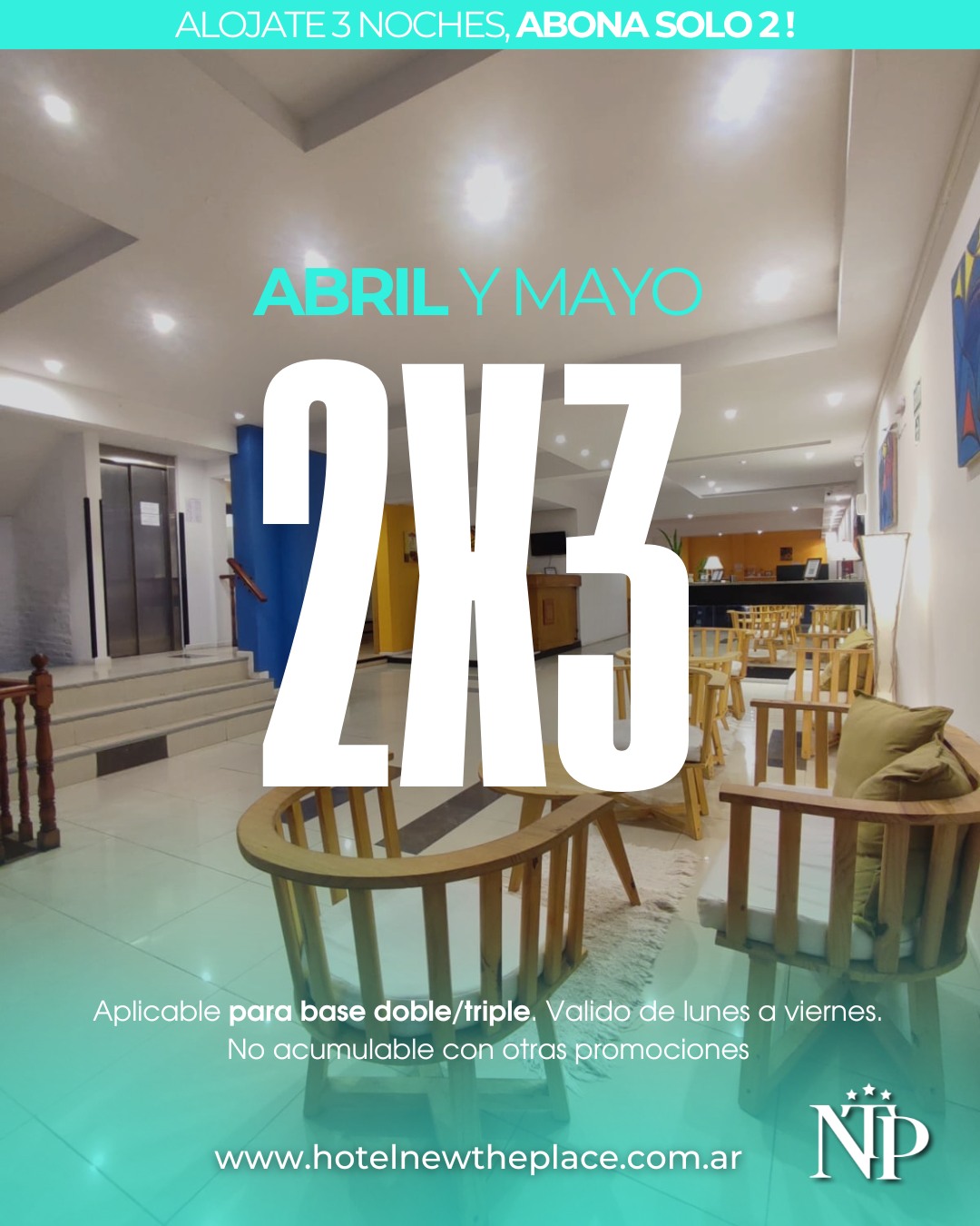 ¡Aprovecha esta increíble oferta!
Por solo 2 noches, disfruta de un descanso inolvidable en San Bernardo del Tuyu, pero ¡te tenemos una sorpresa!
Te regalamos la noche 3, para que puedas relajarte un día más sin preocuparte por nada. Además, incluimos un desayuno para que comiences cada día con energía y disfrutes al máximo.
No dejes pasar esta oportunidad de vivir una experiencia completa y relajante.
¡Reserva ahora y haz que tu finde sea compelto!
