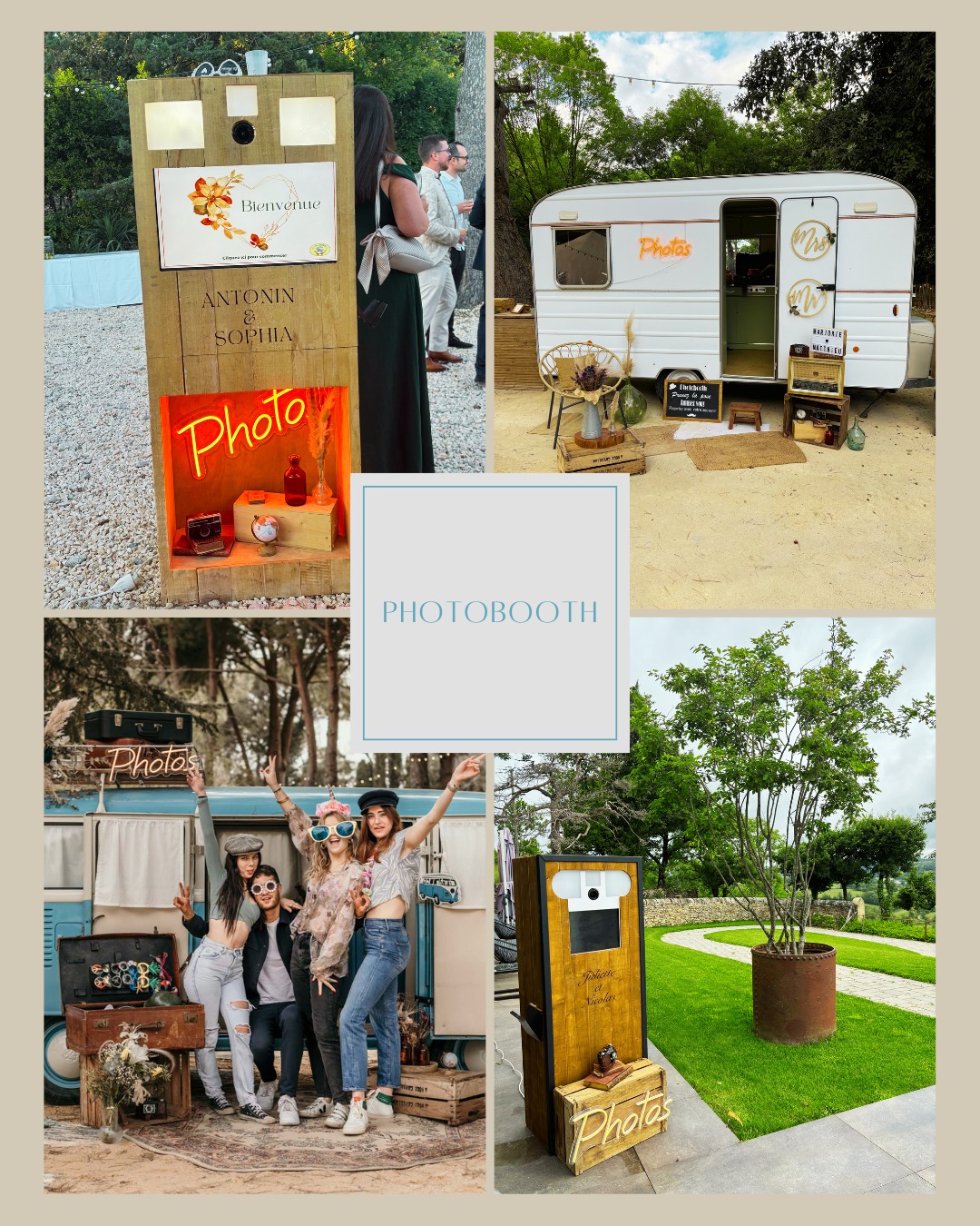 📸 PHOTOBOOTH 📸
Nos différents photobooth.
Combi - caravane ou borne à selfie
Nos 4 photobooth vous plaisent beaucoup grâce à leur originalité, leur personnalisation.
Que préférez vous ?
#mariage #photobooth #photomaton #borneaselfie #combiphoto #photo #animation #caravane #Teambulding