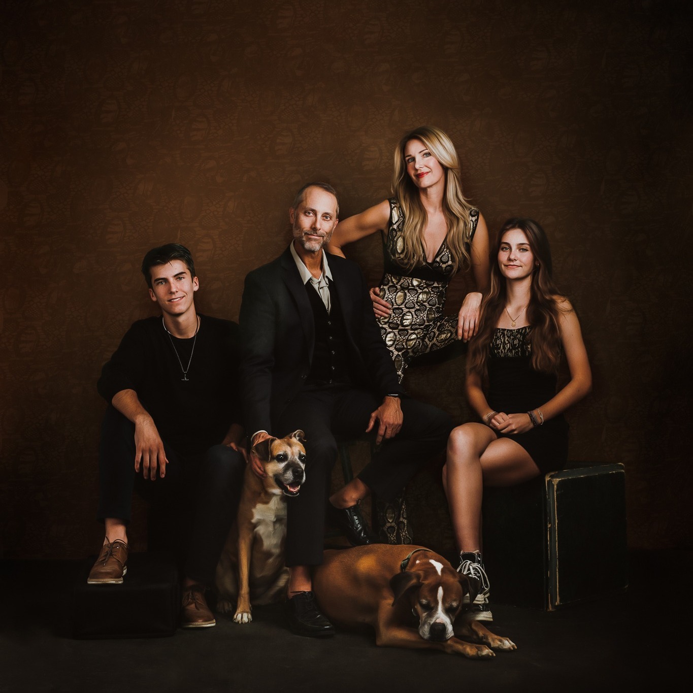 Happy Father's Day!
When you really think about it, it's kind of crazy to wrap your head around being a parent. It's the wildest thing, really; creating human life and taking on taking on the full responsibility for nurturing its growth. It's a wonder so many of us do it! That said, I wonder how different my life would feel without my "kids" and it doesn't feel good. While it's certainly difficult at times, the payout is tenfold. The word that comes to mind is "abundance." These humans make life more abundant, more full. Imagine this photo without the kids or the dogs... so much empty space! I am grateful for the decision Steve and I made to taste the kool-aide, buy-in, get "swindled" by the "grow-a-human" sales ploy. Best decision we ever made together.