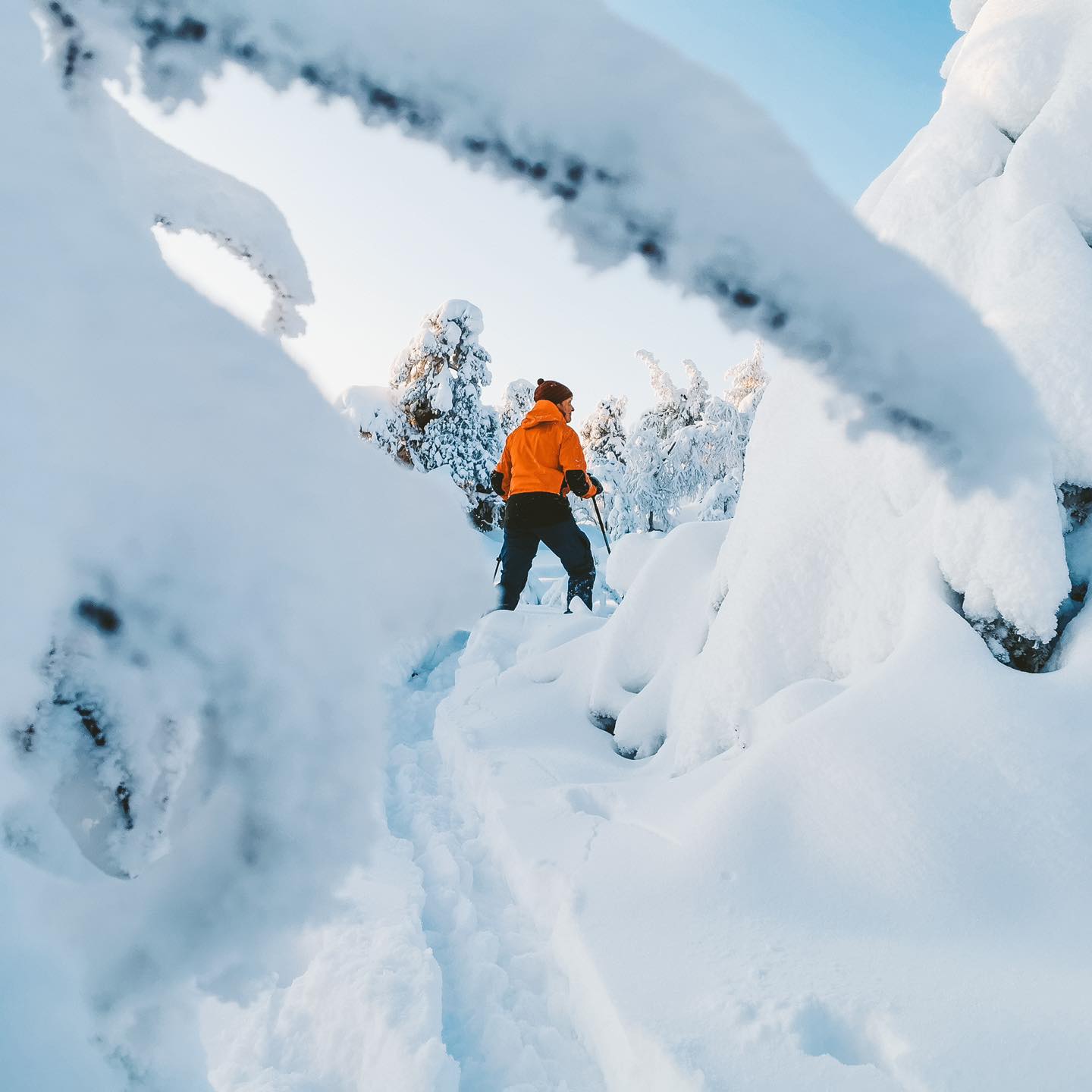 Maa on valkoisena, mutta ihan ei vielä päästä liukulumikenkäilemään tuntureille. Haaveillaan kuitenkin hetki näistä tykkypuista ja vielä pienesti pilkottavasta autingosta ennen kaamosta. ❄️☀️
🇬🇧The ground is white, but it’s not quite time for ski touring in the fells just yet. Let’s take a moment to dream about these snow-covered trees and the sun still peeking through before the polar night begins. ❄️☀️
#snow #snowday #ylläs #lapland #laplandfinland #sisuoutdoor #visityllas #sisukkaastiseikkaillen