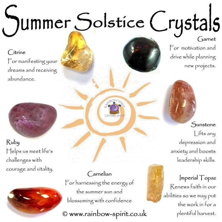 Getting ready for Summer Solstice! The main event happens Thurs June 20th. Wear your crystals and celebrate the longest day of the year. 🌞🌞🌞