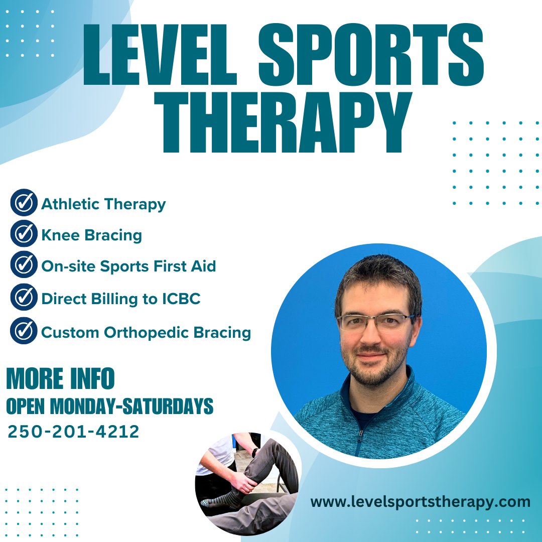 We are OPEN SATURDAYS for your convenience! Matt is available and ready to get you back to action! Call us at 250-201-4212 or levelsportstherapy.com to book your appointment.