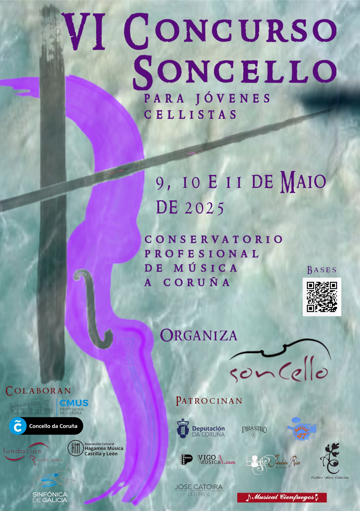 👏👏Xa temos finalistas da Categoría Solista!! 🏆🏆
Unha vez escoitadas e valoradas todas as gravacións enviadas polos aspirantes ao Premio Cidade da Coruña, e con grande dificultade, dado o alto nivel dos aspirantes, o Xurado do Concurso Soncello xa determinou as violoncellistas que resultaron finalistas desta categoría e que tenrán que interpretar o concierto completo co que optan ao premio na Final do Concurso o domingo 11 de maio:
-𝐄𝐯𝐚 𝐀𝐫𝐝𝐞𝐫𝐢́𝐮𝐬
-𝐀́𝐧𝐠𝐞𝐥𝐚 𝐀𝐠𝐮𝐚𝐫𝐞𝐥𝐞𝐬 𝐒𝐨𝐥𝐬𝐨𝐧𝐚
Máis información na nosa web: www.soncello.org
Parabéns ás finalistas e moitas grazas a todos os participantes.
Vémonos na Coruña!
_____________________________________________
👏👏Ya tenemos finalistas de la Categoría Solista!! 🏆🏆
Una vez escuchadas y valoradas todas las grabaciones enviadas por los aspirantes al Premio Cidade da Coruña, y con gran dificultad, dado el alto nivel de los aspirantes, el Jurado del Concurso Soncello ya ha determinado las violoncellistas que han resultado finalistas de esta categoría y que tendrán que interpretar el concierto completo con el que optan al premio en la Final del Concurso el domingo 11 de mayo:
-𝐄𝐯𝐚 𝐀𝐫𝐝𝐞𝐫𝐢́𝐮𝐬
-𝐀́𝐧𝐠𝐞𝐥𝐚 𝐀𝐠𝐮𝐚𝐫𝐞𝐥𝐞𝐬 𝐒𝐨𝐥𝐬𝐨𝐧𝐚
Más información en nuestra web: www.soncello.org
Enhorabuena a las finalistas y muchas gracias a todos los participantes.
Nos vemos en A Coruña!