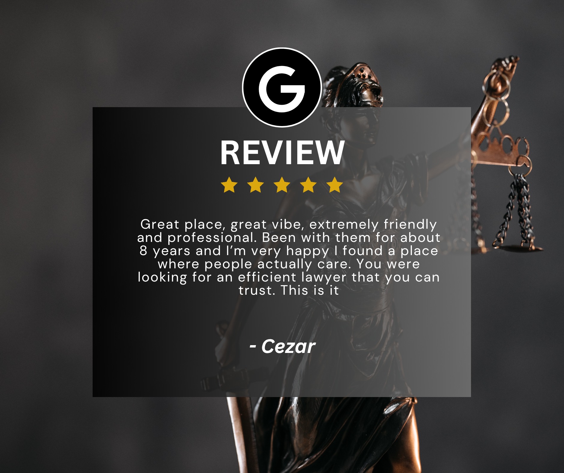 Thank you to our client for this thoughtful review! We are grateful for the trust placed in our team throughout this process. Making a difference in our clients’ lives is our top priority.
For a free consultation call us at: 773-762-2500
#immigrationlawyers